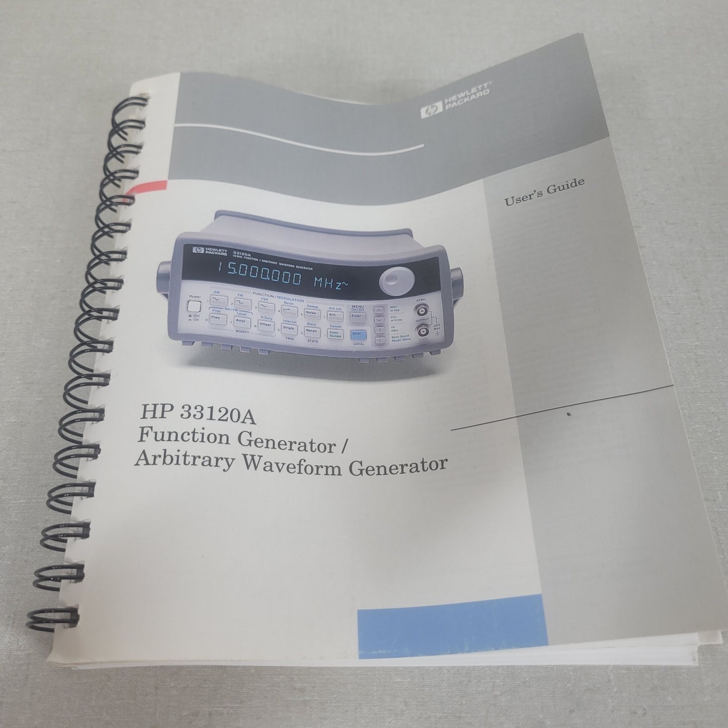 HP 33120-90005 33120A 15MHz Function Arbitrary Waveform Generator User's Guide