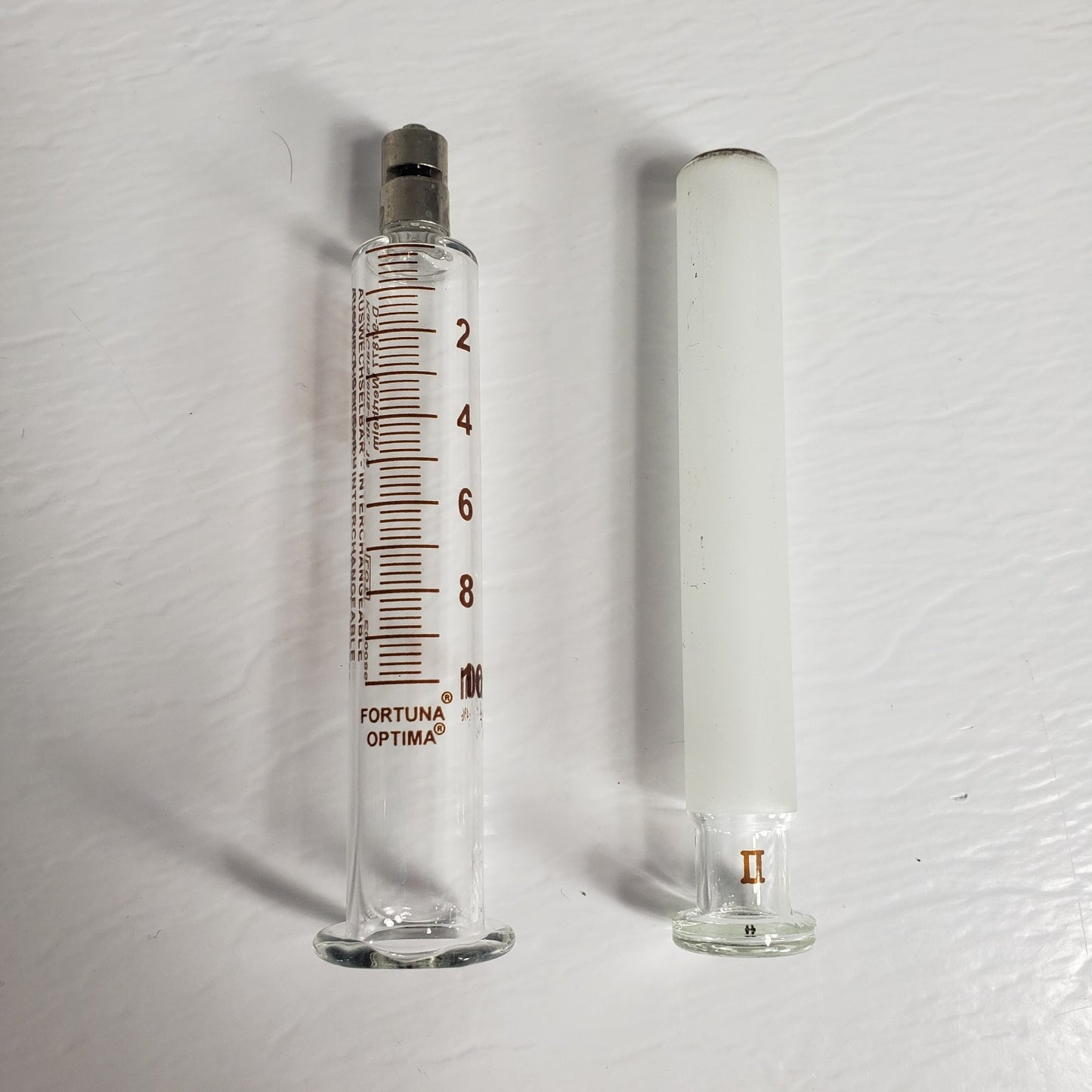 FORTUNA OPTIMA 10ml Glass Srng with Luer Lock Tip for Secure Connections