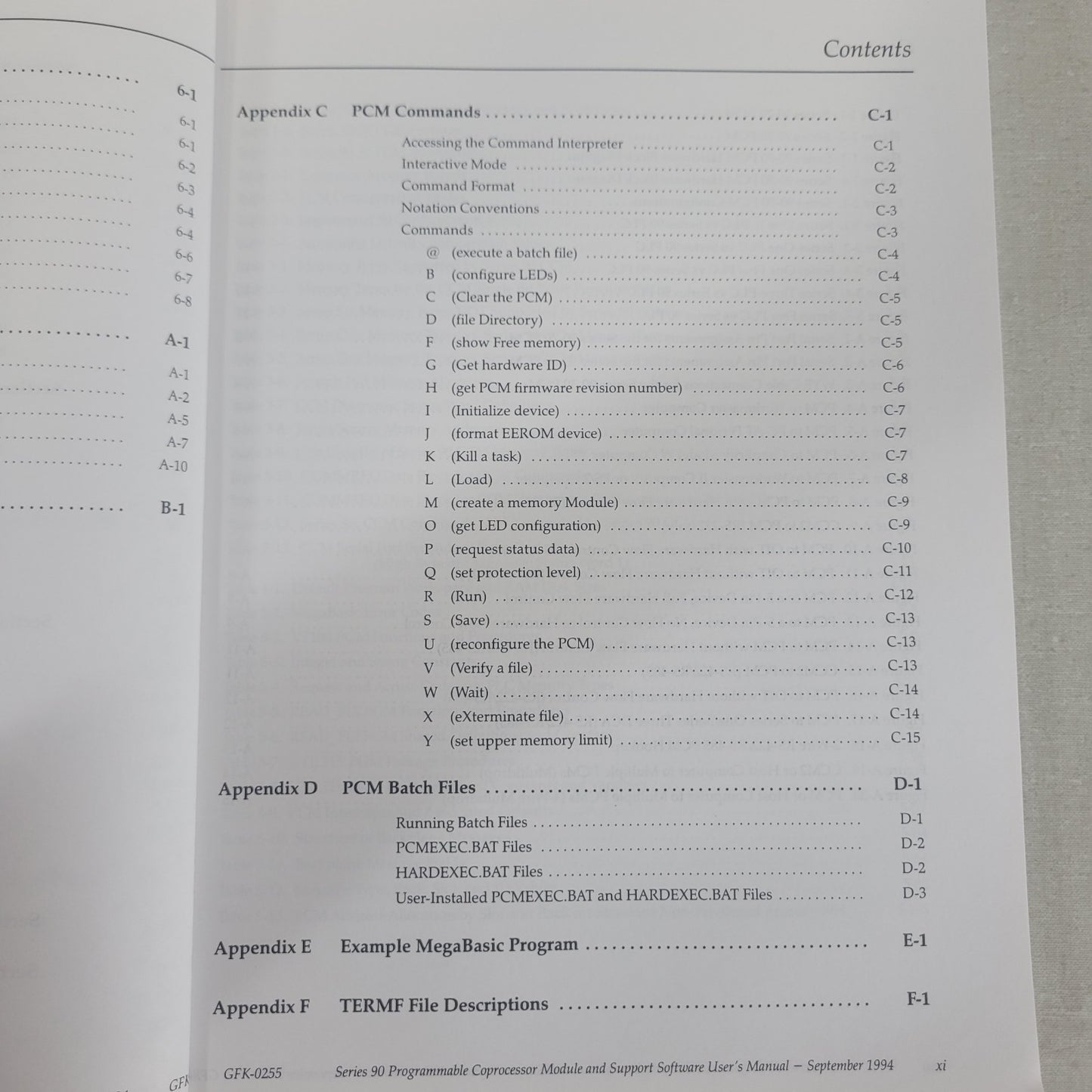 GE Fanuc GFK-0255H Series 90 PCM Coprocessor Module Support Software User Manual