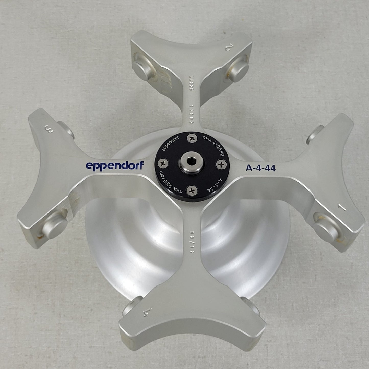 EPPENDORF A-4-44 Rotor & Four 2x50ml Conical Buckets 5000RPM Max 022637452