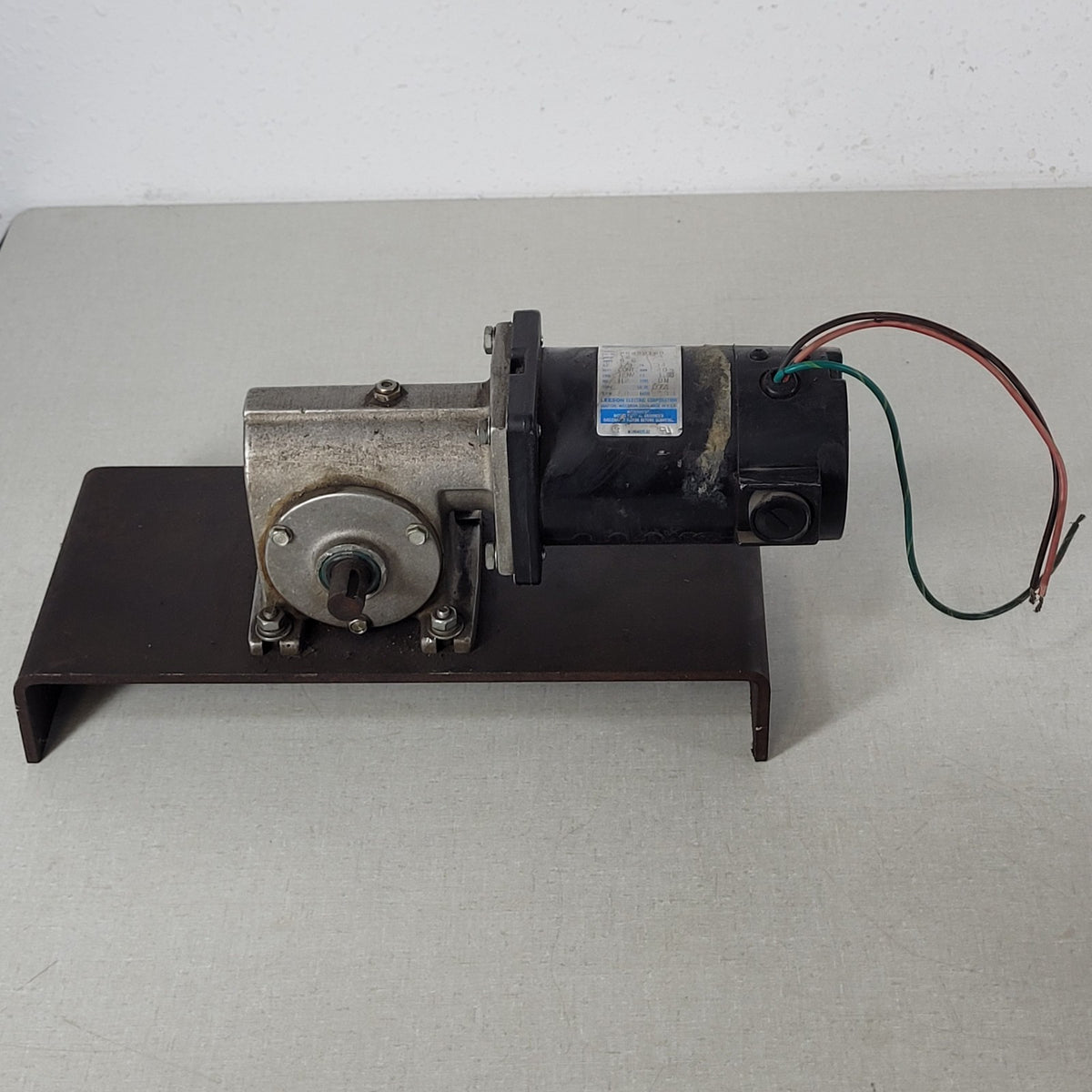 LEESON PR950160 12V 9.6A 60RPM 1/9HP Permanent Magnet DC Gearmotor Untested