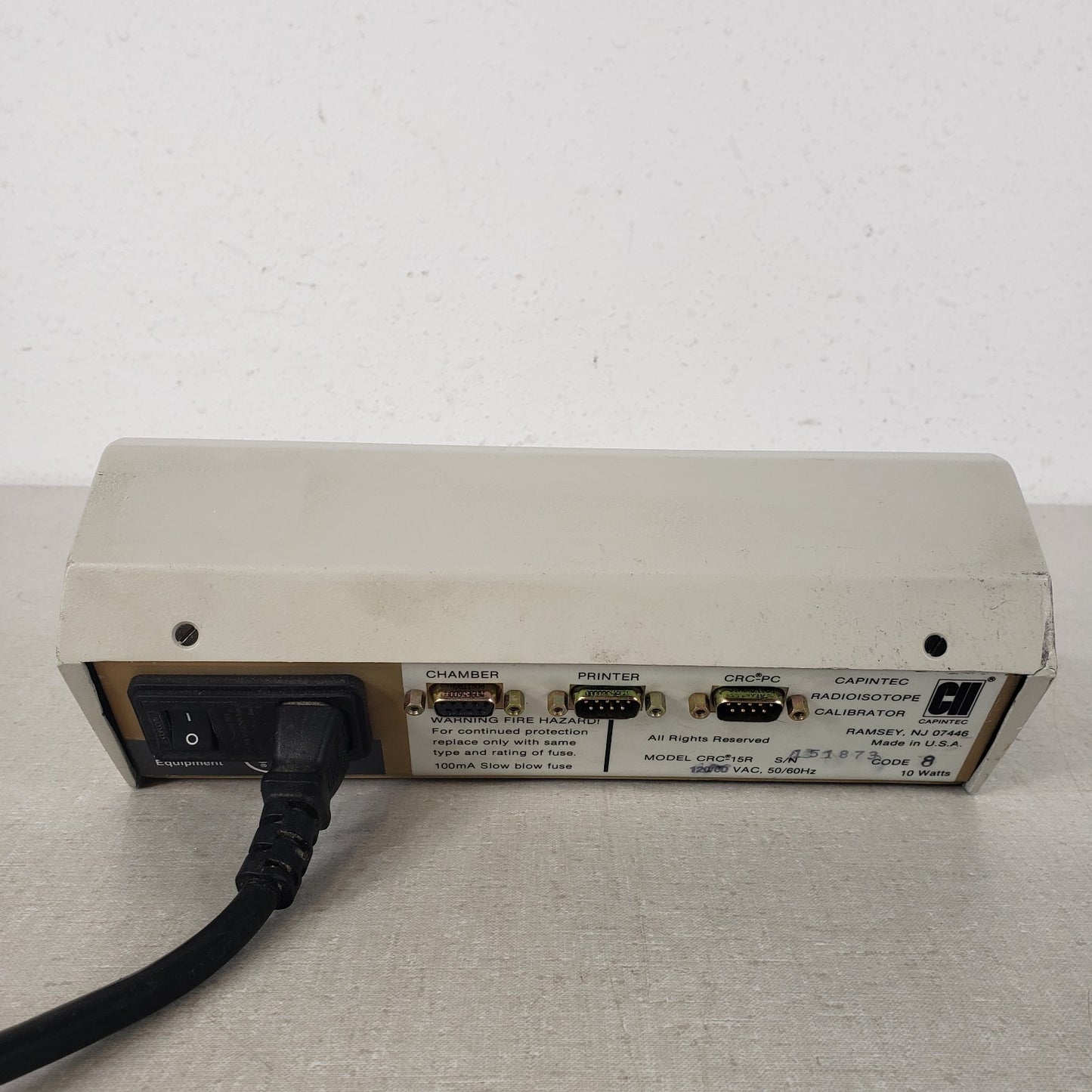 POWER TESTED Capintec CRC-15R Radioisotope Dose Calibrator Console Keypad