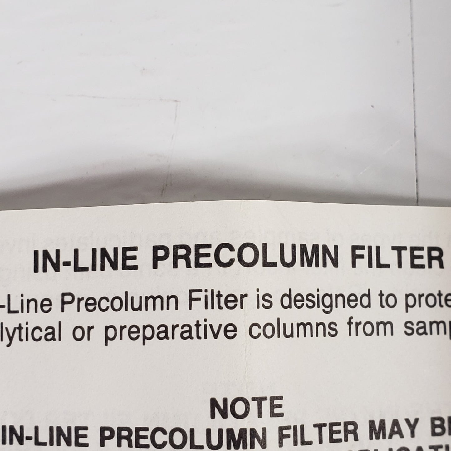 Waters 84056 85477 84561 HPLC LC Pre-Column Filter Kit Parts Partial 84560