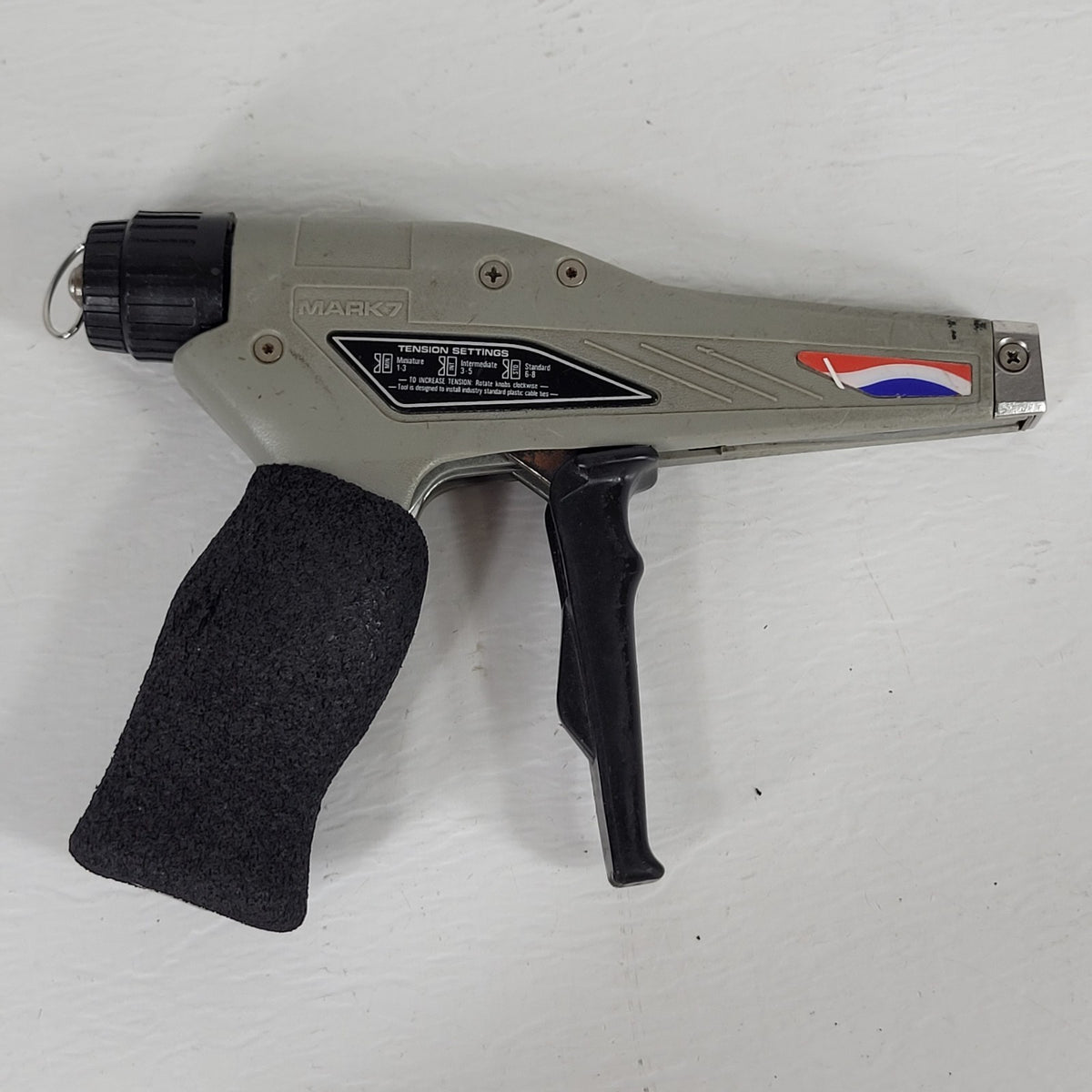 HellermannTyton MK7 Mark 7 Cable Tie Gun Tension Cut-Off Tool Adjustable 1-8