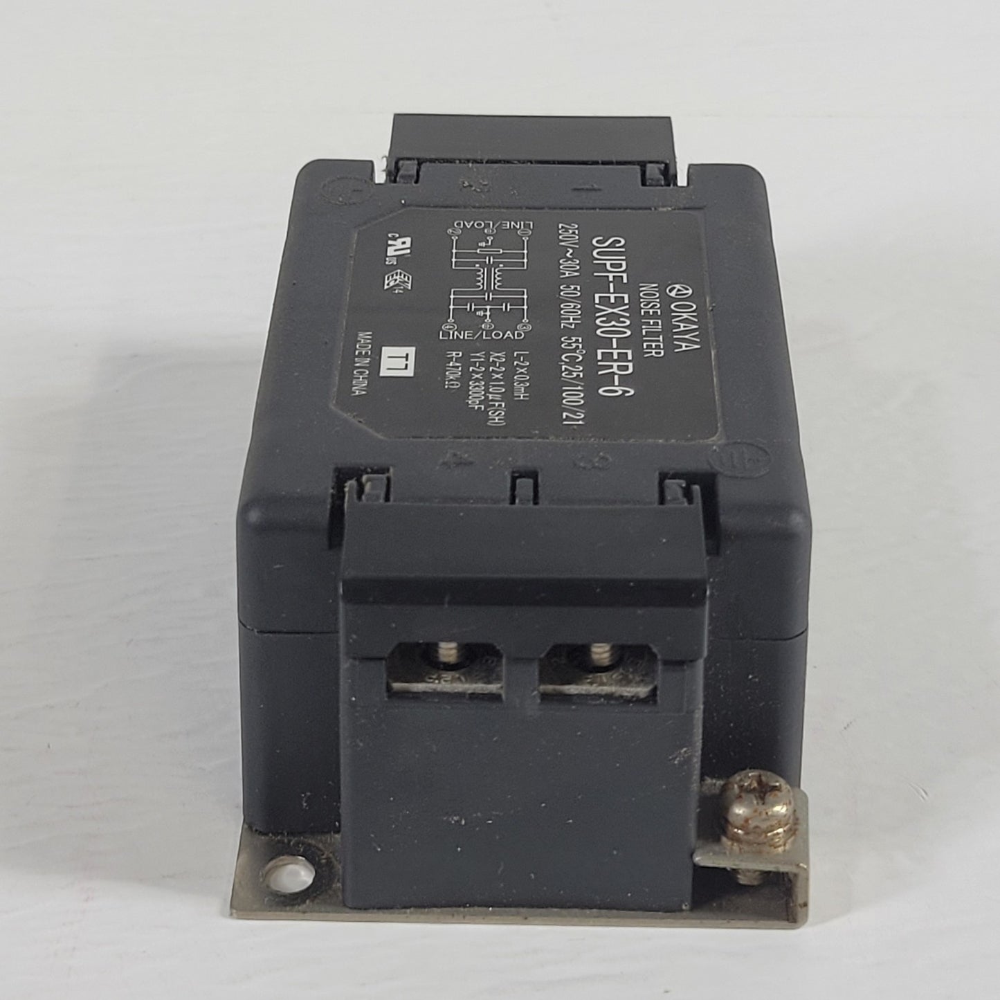 Okaya Electric SUPF-EX30-ER-6 AC Power Line Noise Filter 30A 250V 50/60Hz