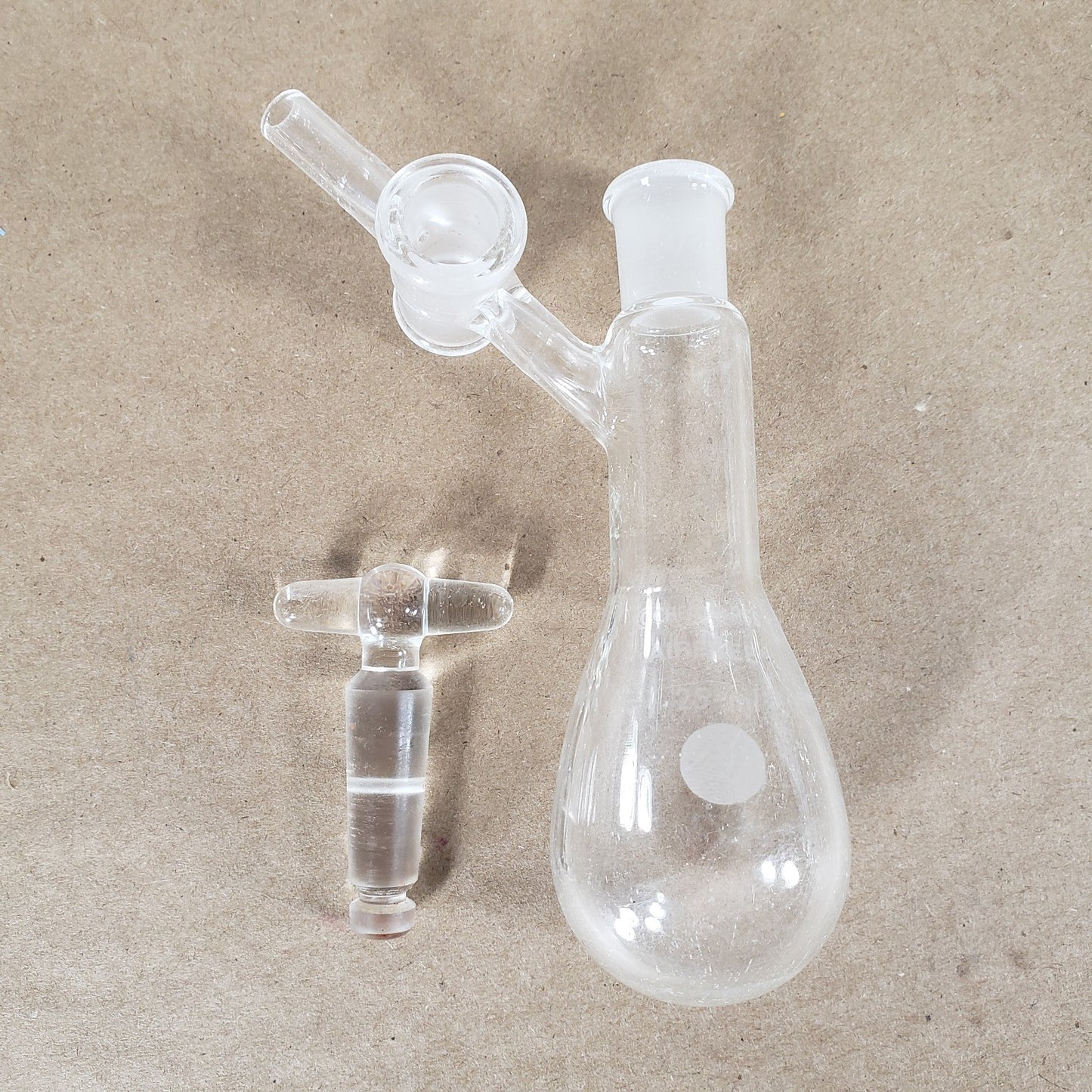 Lot of Chemglass AF-0520-26/25/22 Schlenk Flasks 200mL 25mL 2 w/out Plugs