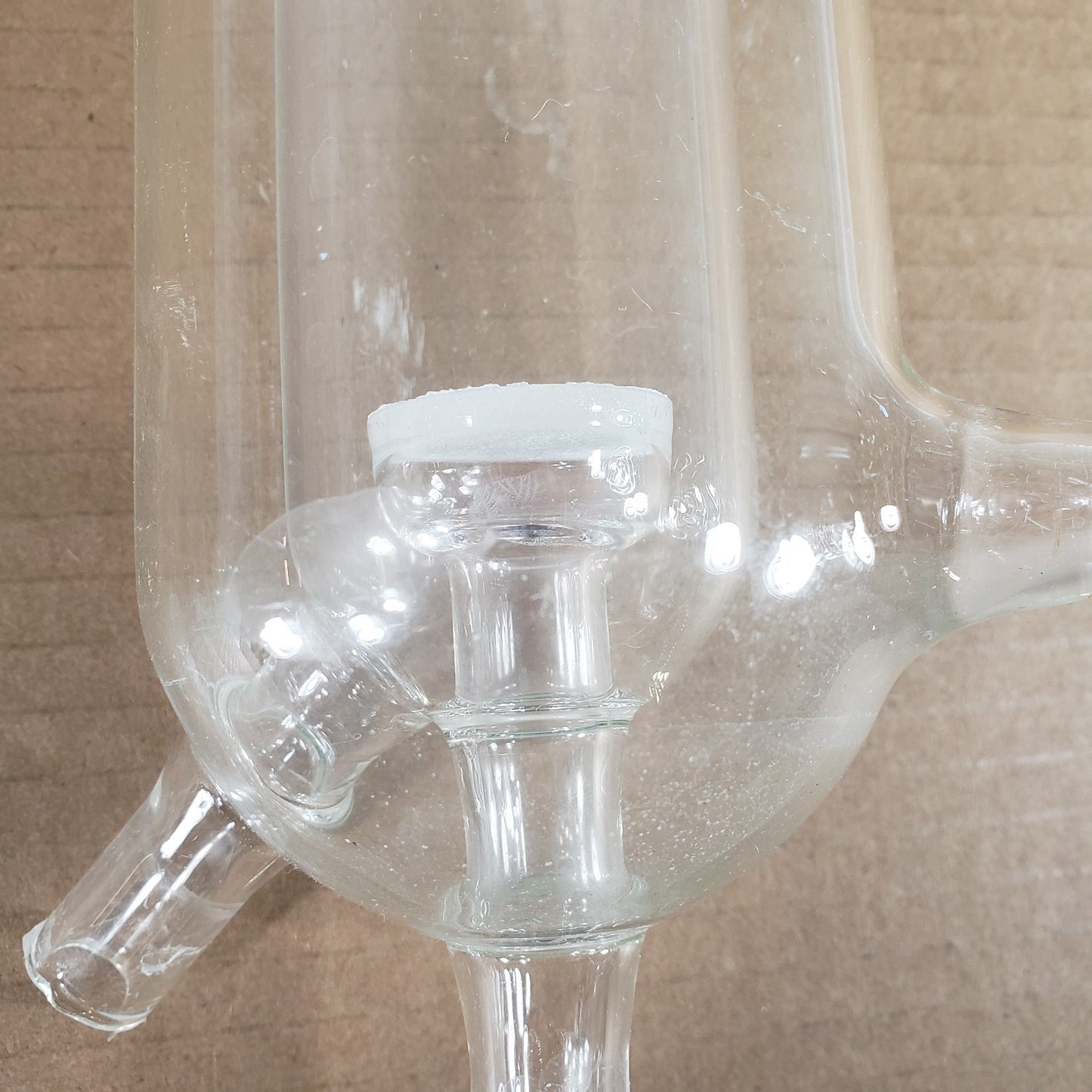 Chipped Custom Borosilicate Glass Tube Heat Exchanger Jacketed Condenser