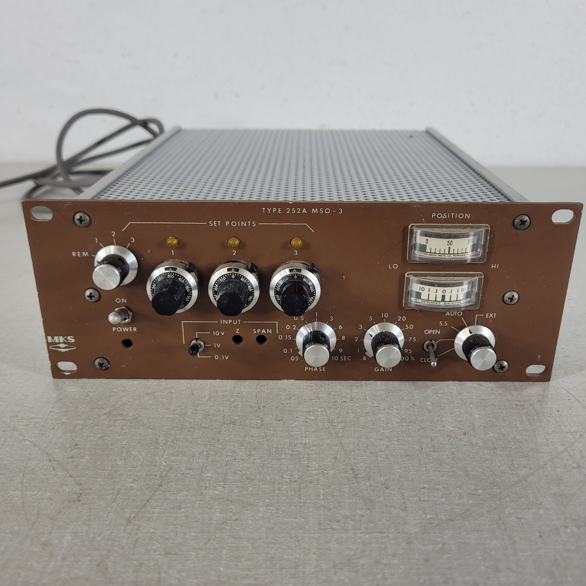 MKS 252A-MSO-3 Triple Setpoint Exhaust Valve Vacuum Pressure Controller
