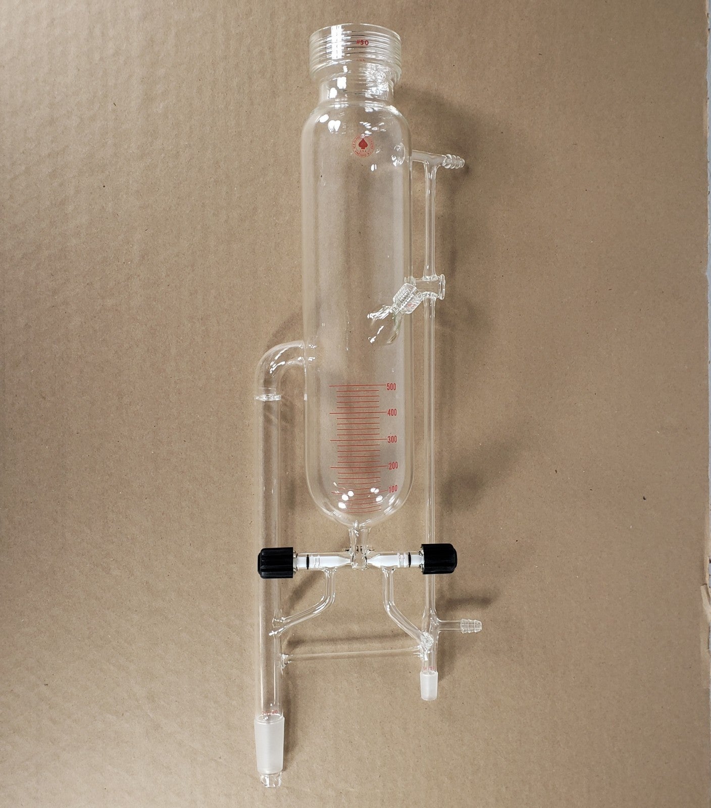 Ace Glass Custom Distillation Glassware 500mL #50/#7 Thread 24/40 14/20 Fittings