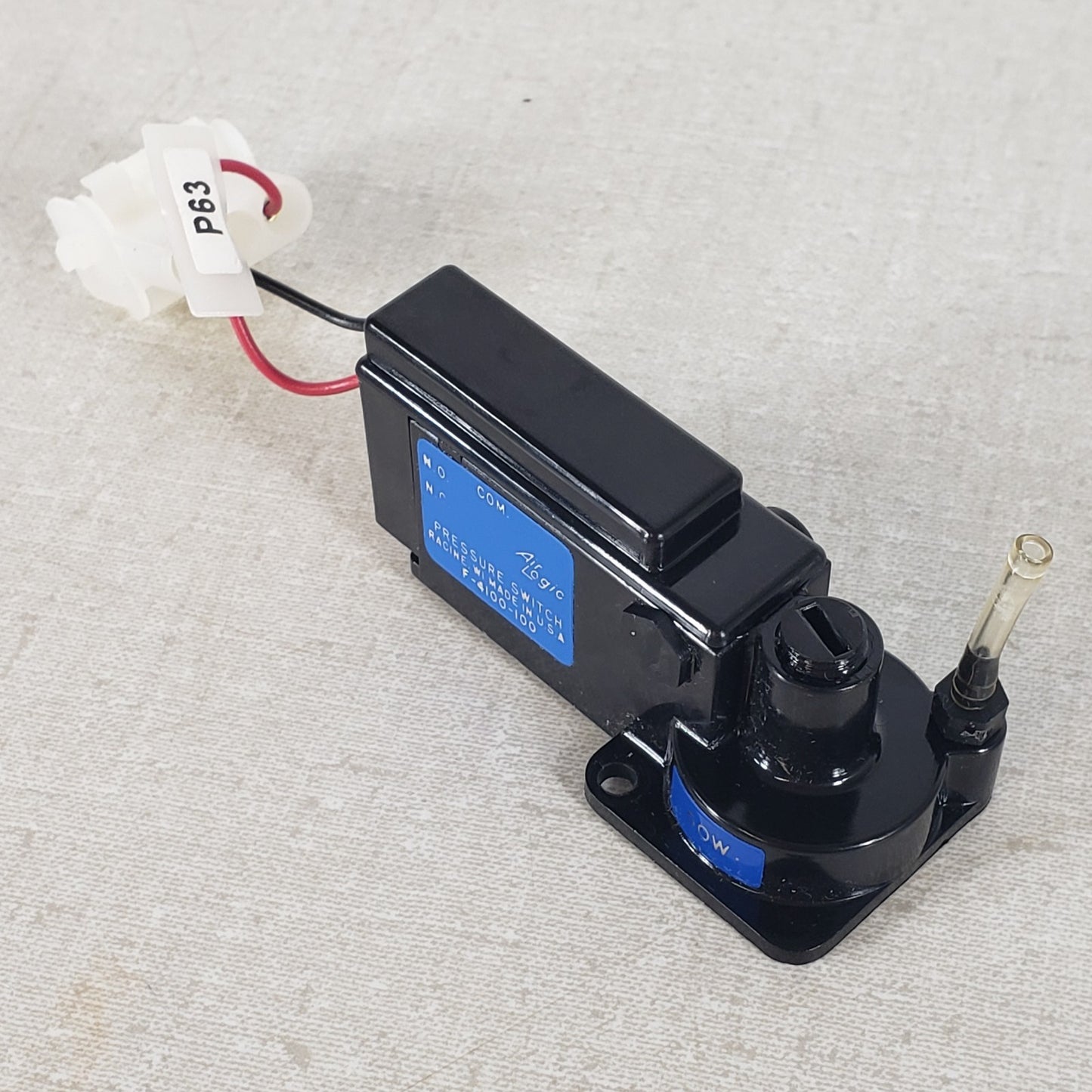 Air Logic F-4100-100 Adjustable 0.5-15 PSI SPDT Pressure Switch 5A 3-Terminal