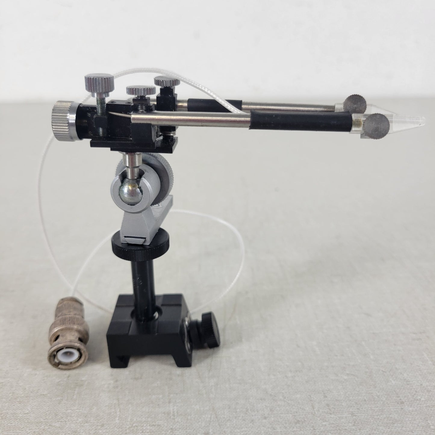 Narishige Stereotaxic 3-Axis Micromanipulator Rail w/ Ball Joint and Electrodes