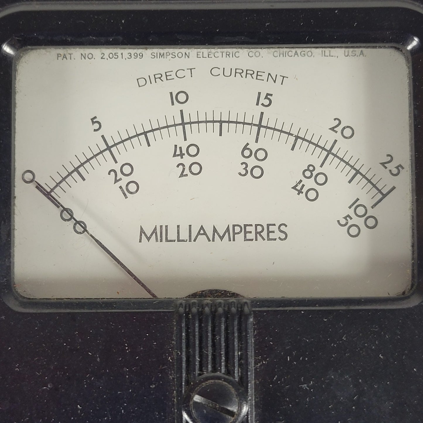 VINTAGE SIMPSON MODEL 373 DC Milliammeter, 1-1000mA, Original Instrument Case