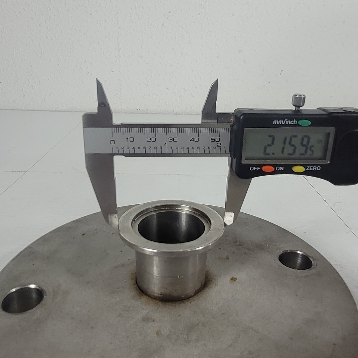 ANSI 3 ASA 7.5" Flat Face to KF40 NW40 Stainless High Vacuum Flange Adapter