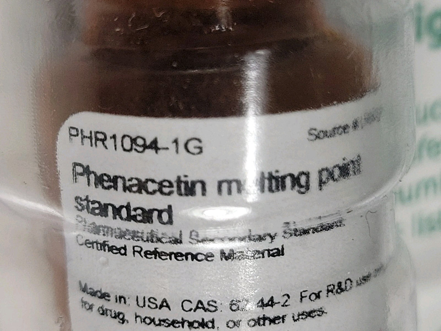 Expired Sigma-Aldrich PHR1094-1G CRM Melting Point Standard 1g