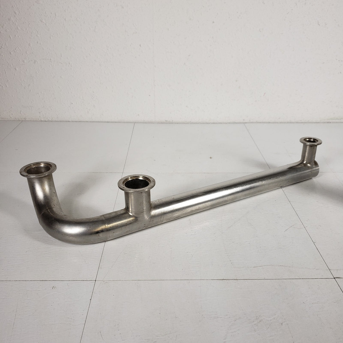 2x KF40 1x KF25 Stainless High Vacuum Manifold Elbow Tube 20.5" Open End