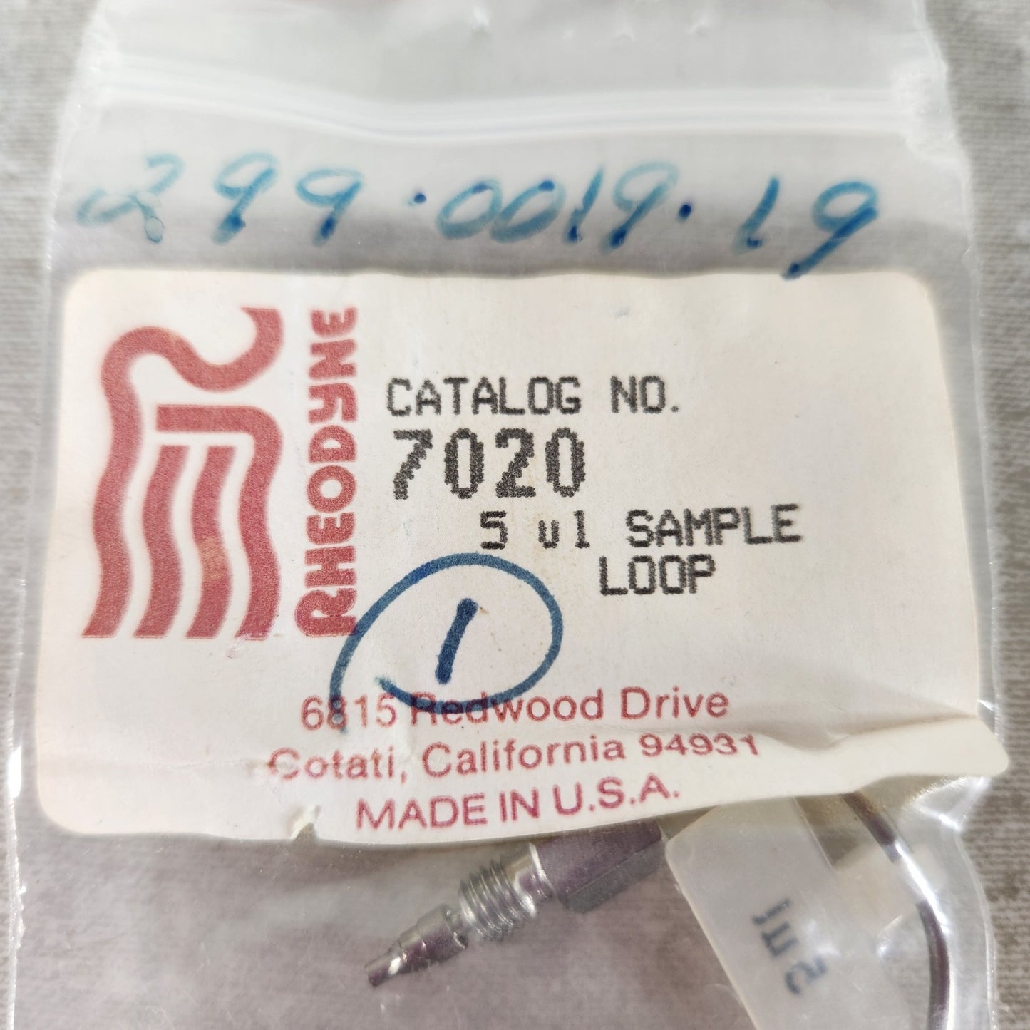 Rheodyne 7020 5µL Stainless HPLC Sample Loop for 7010 7125 Injection Valve