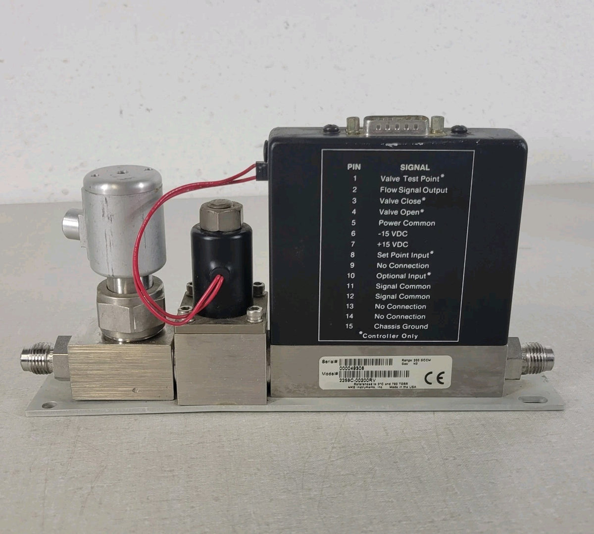 MKS 2259C-00200RV 200 SCCM N2 Nitrogen Mass Flow Controller MFC