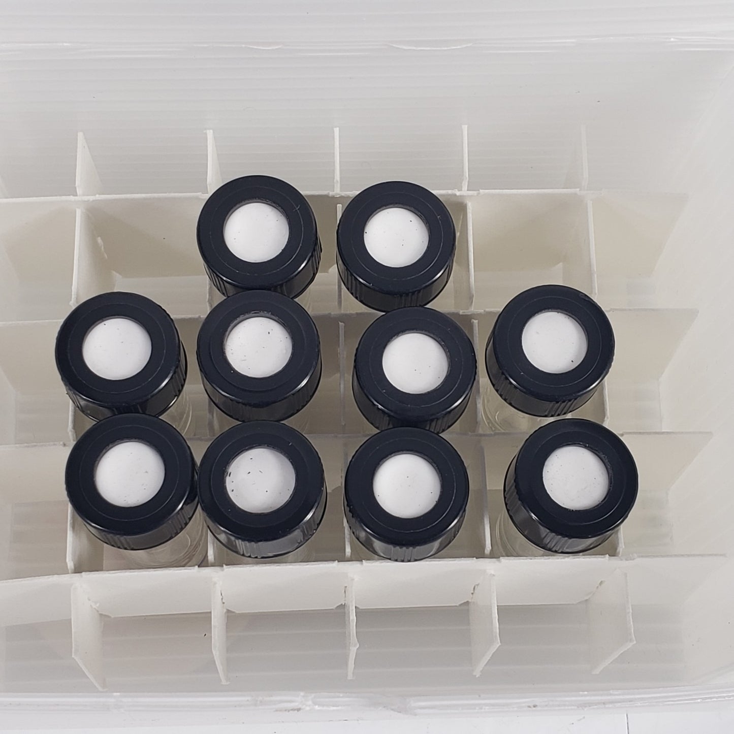 WHEATON W986294NG 1mL Graduated Clear V-Vials Screw Cap 13-425 Lot of 10