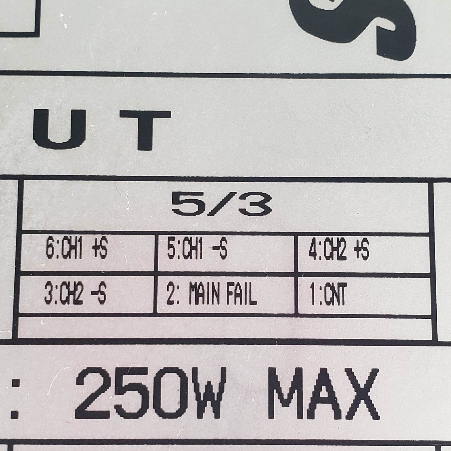 TDK Lambda Alpha 250S MA250S5 250W Power Supply MA2500138B 12v 5v 3.3v 5.1v
