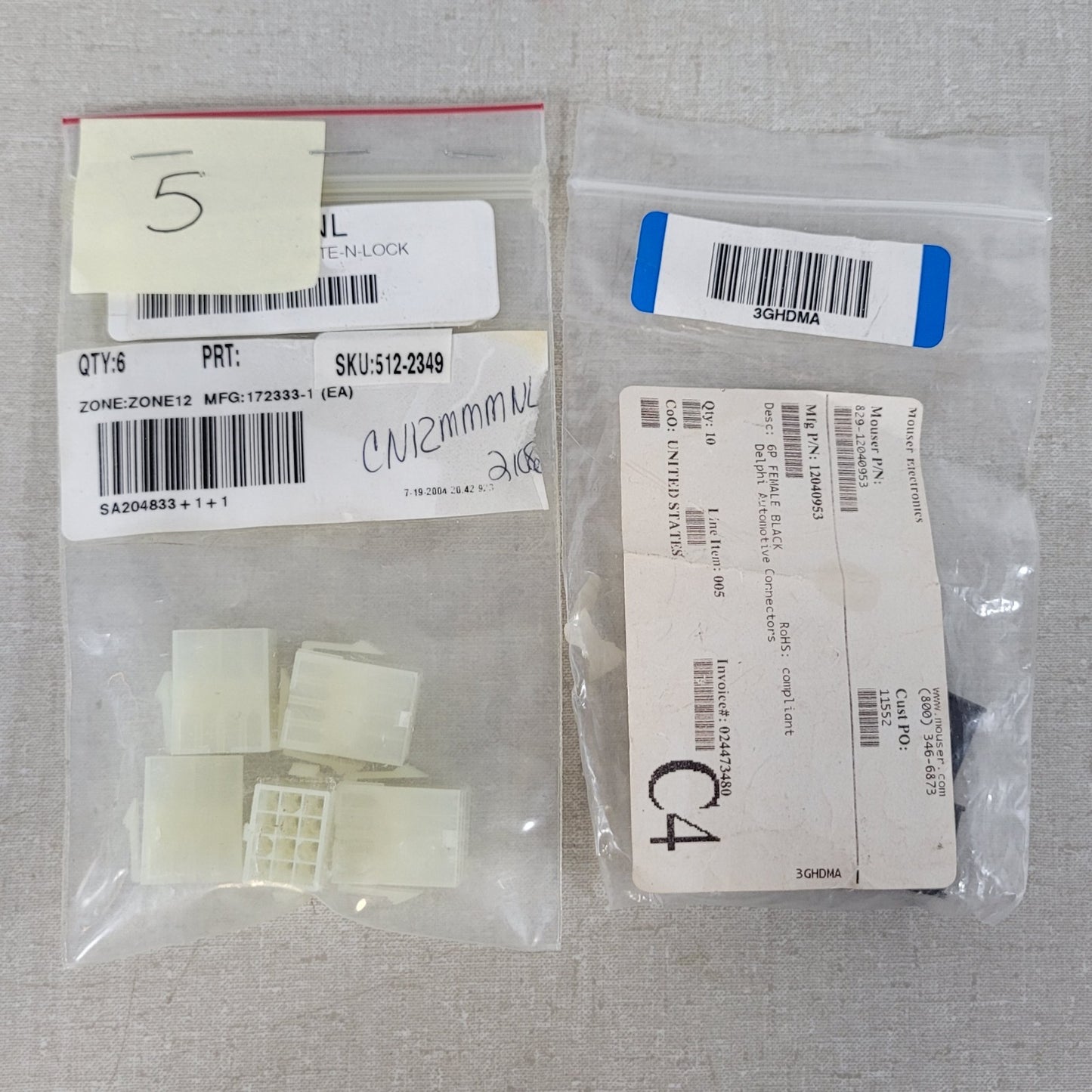 Large Mixed Lot Molex Electronic Connector Housings Plugs Terminals & Sockets