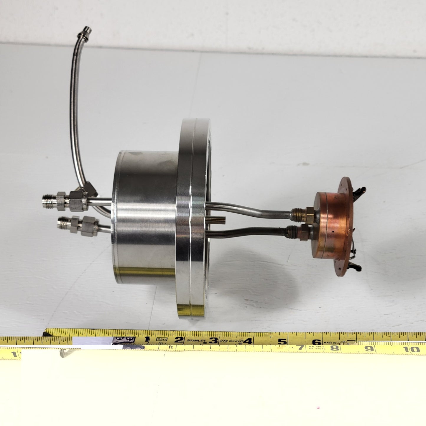 DN100CF Water-Cooled Copper Wafer Chuck UHV Thin Film Deposition Stage High Vac
