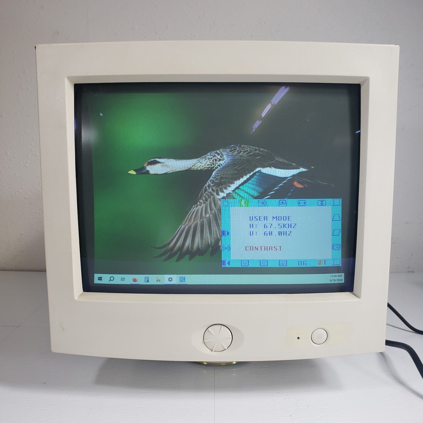 ALOKA IPC1550 CRT Monitor For Retro Games/General Usage, DeGaussing, No Base