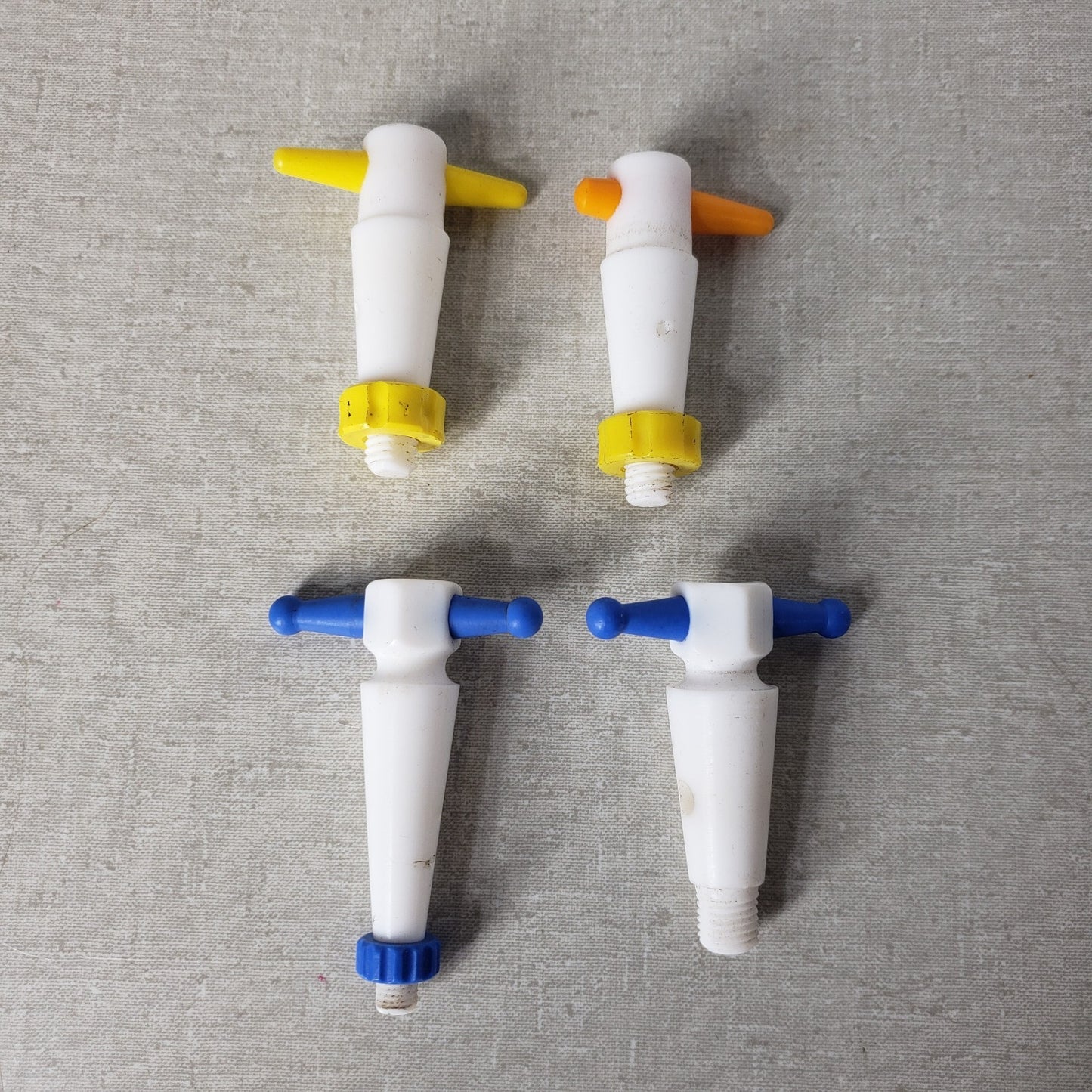 Assorted PTFE 18/30mm, 6mm, 4mm Bore Tapered Stopcocks, Blue, Yellow, Orange etc