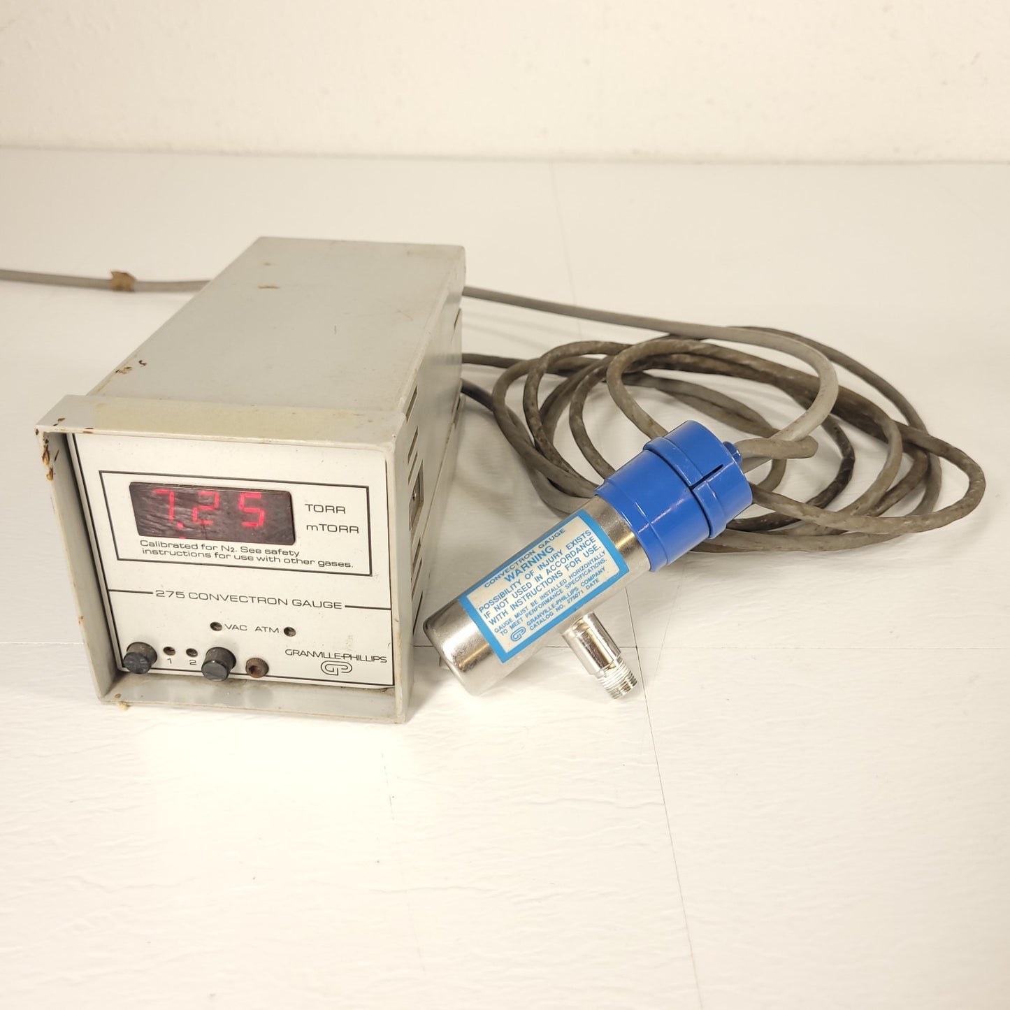 Tested MKS Granville Phillips 275071 Convectron Vacuum Gauge w/ Readout 275
