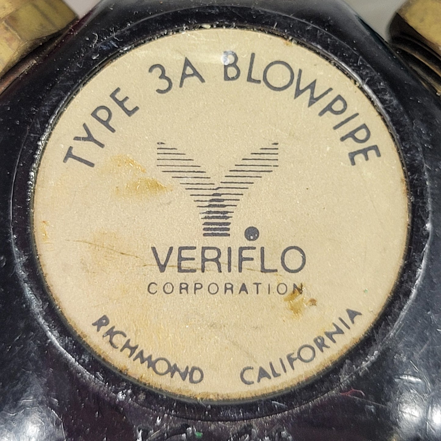 VERIFLO Type 3A Blowpipe, Air & Gas Inlets, Red and Green Tips, Good Condition
