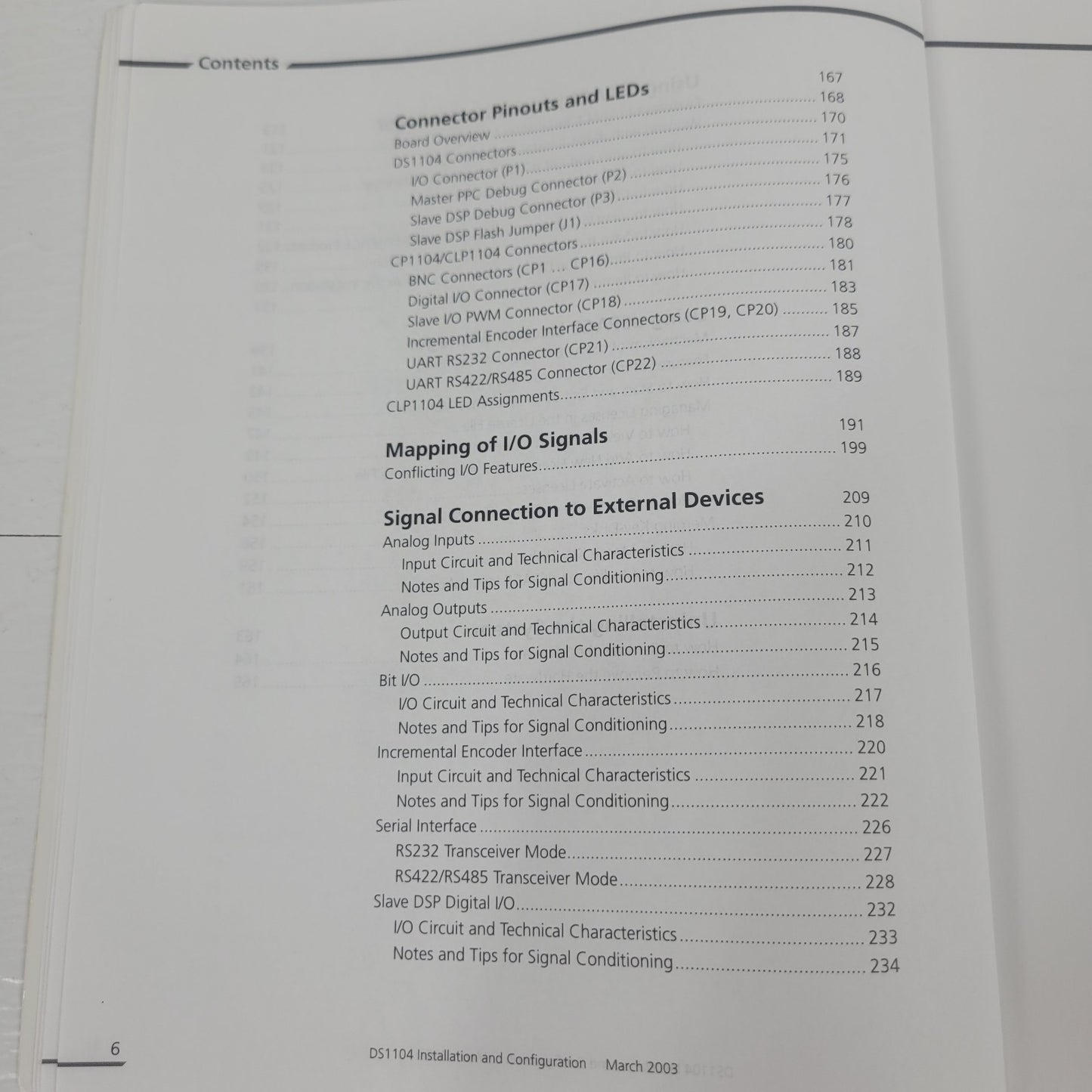 dSPACE DS1104 R&D Controller Board Installation Configuration Guide Release 3.5