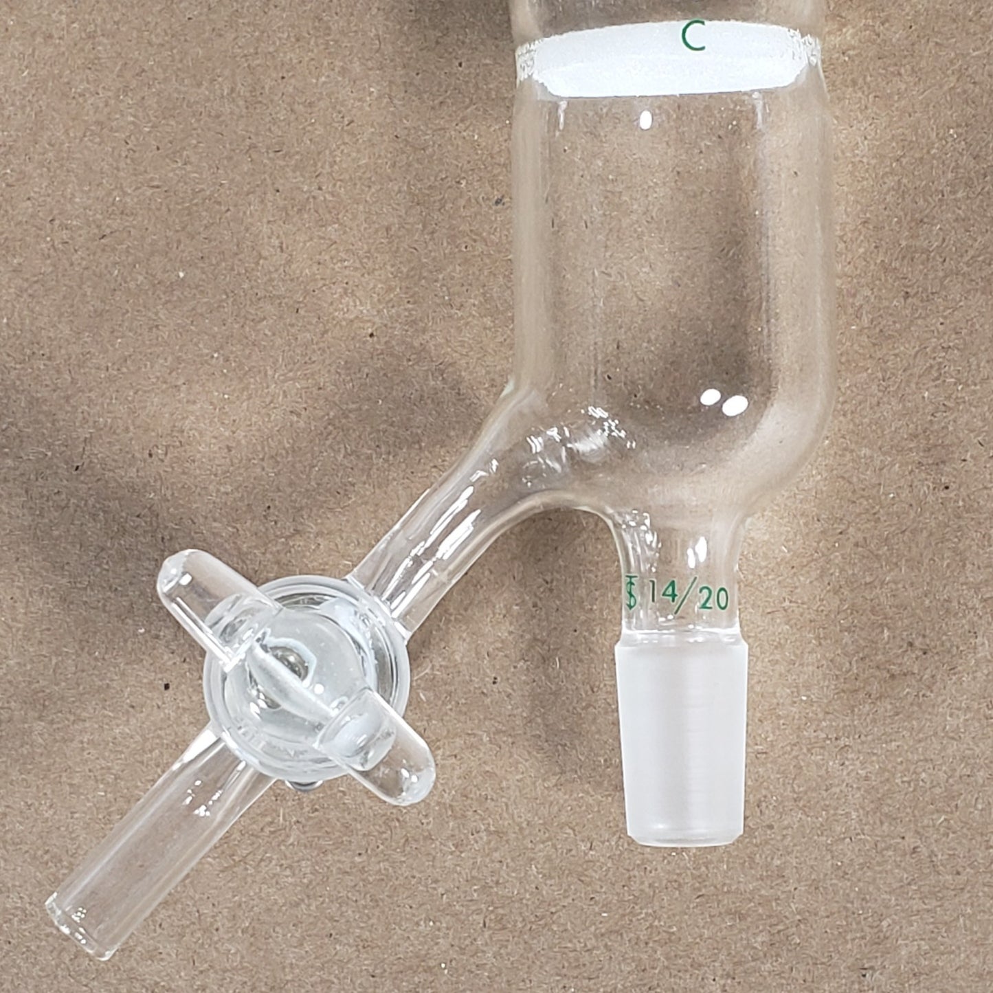 Chemglass AF-0546-04 Double Sided Airfree Schlenk Filter Tube 14/20 Course Frit
