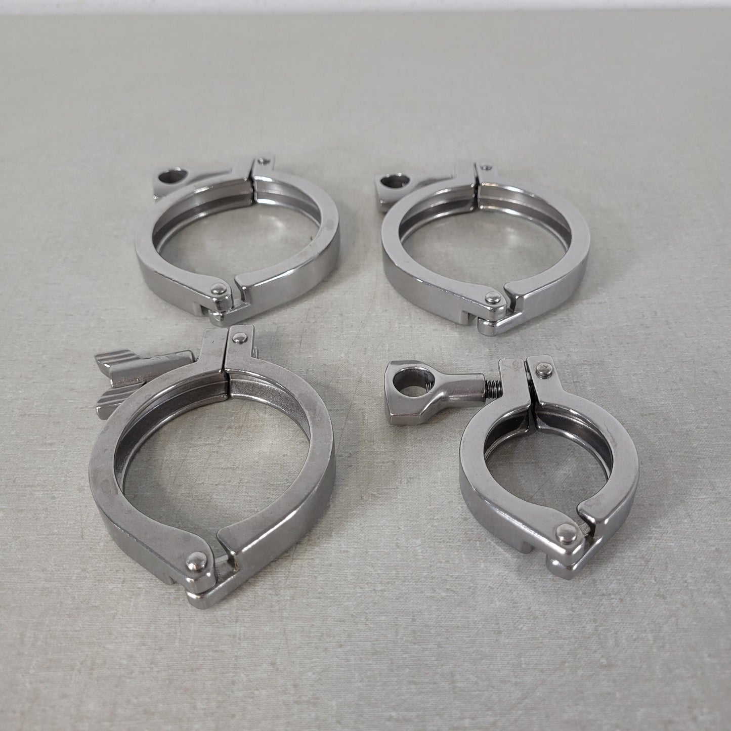 *Lot of 4* Sanitary Fittings Single Pin Heavy Duty Sanitary Tri Clamp Three Size