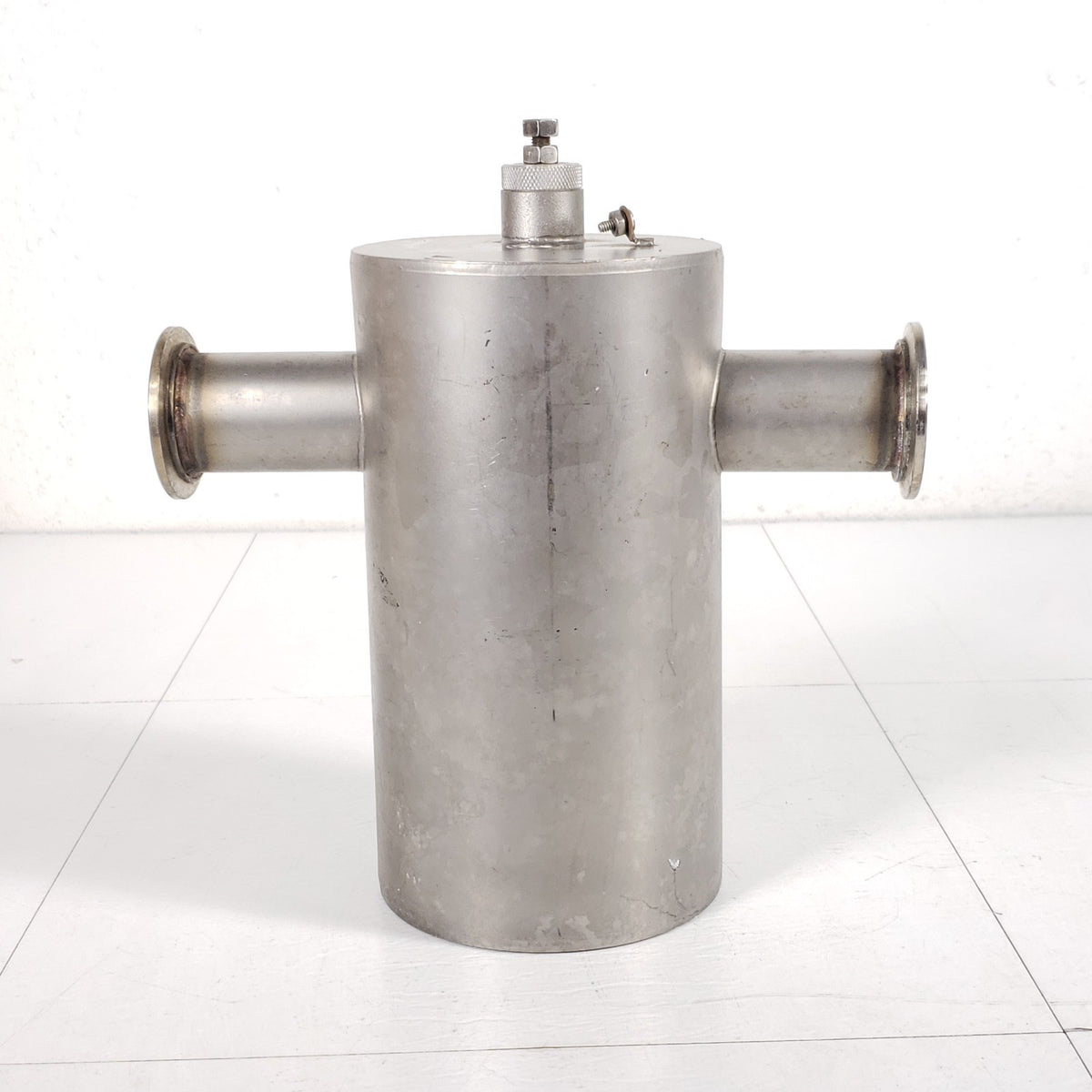 Stainless Steel Vacuum Foreline Trap Filter Canister Dual KF40 NW40 Mesh Element