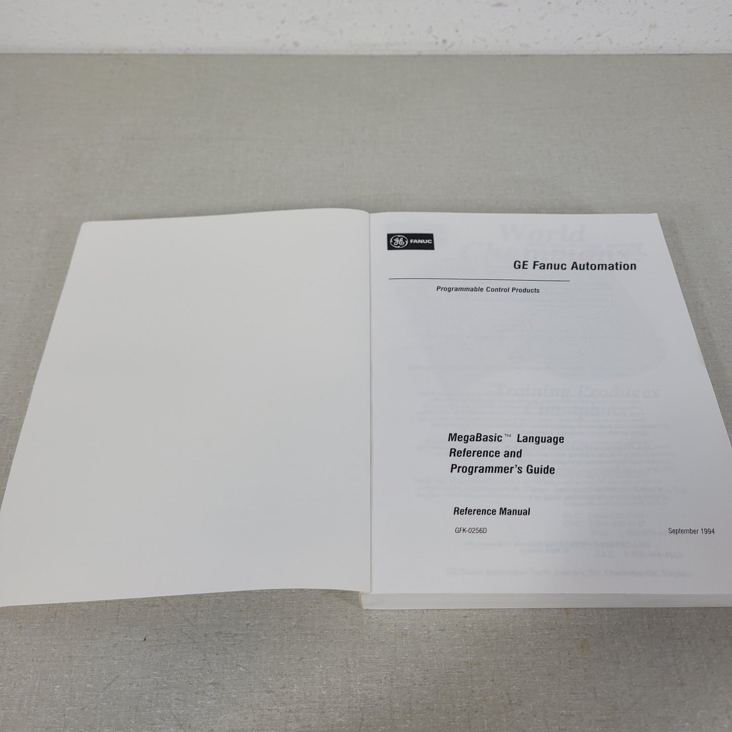 GE Fanuc GFK-0256 MegaBasic PLC Language Reference Programmer's Guide Manual