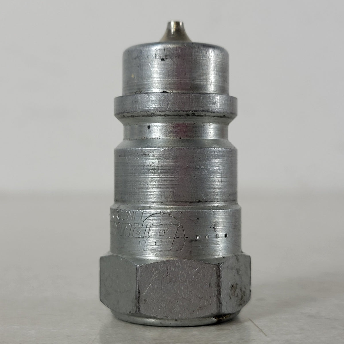 BRUNING 1/2" Female Hydraulic Quick Coupler Body Vintage Industrial