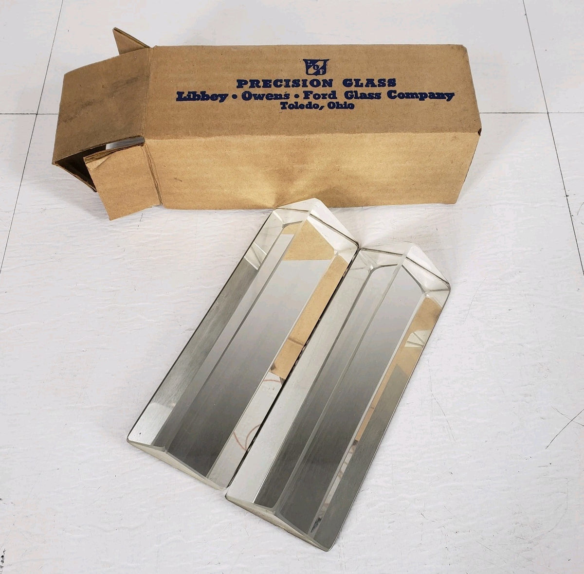 Libbey Owens Ford LOF 5.75" Right Angle Optical Prisms Periscope Lot of 2