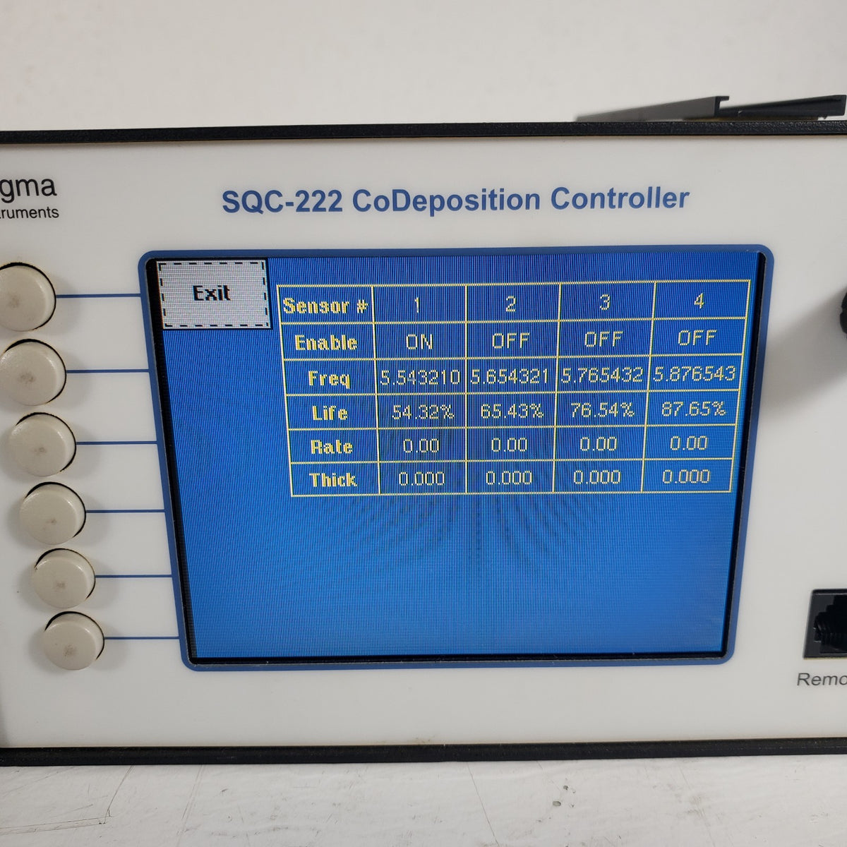 Sigma SQC-222 4-Channel Thin Film CoDeposition Controller QCM Tested Working
