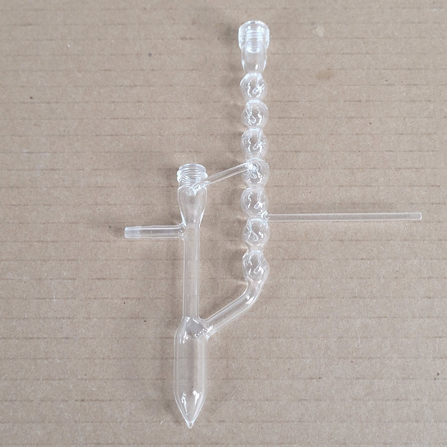 Custom Unbranded Micro-Scale Vigreux/Bulb Style Distillation Condenser #7 Thread