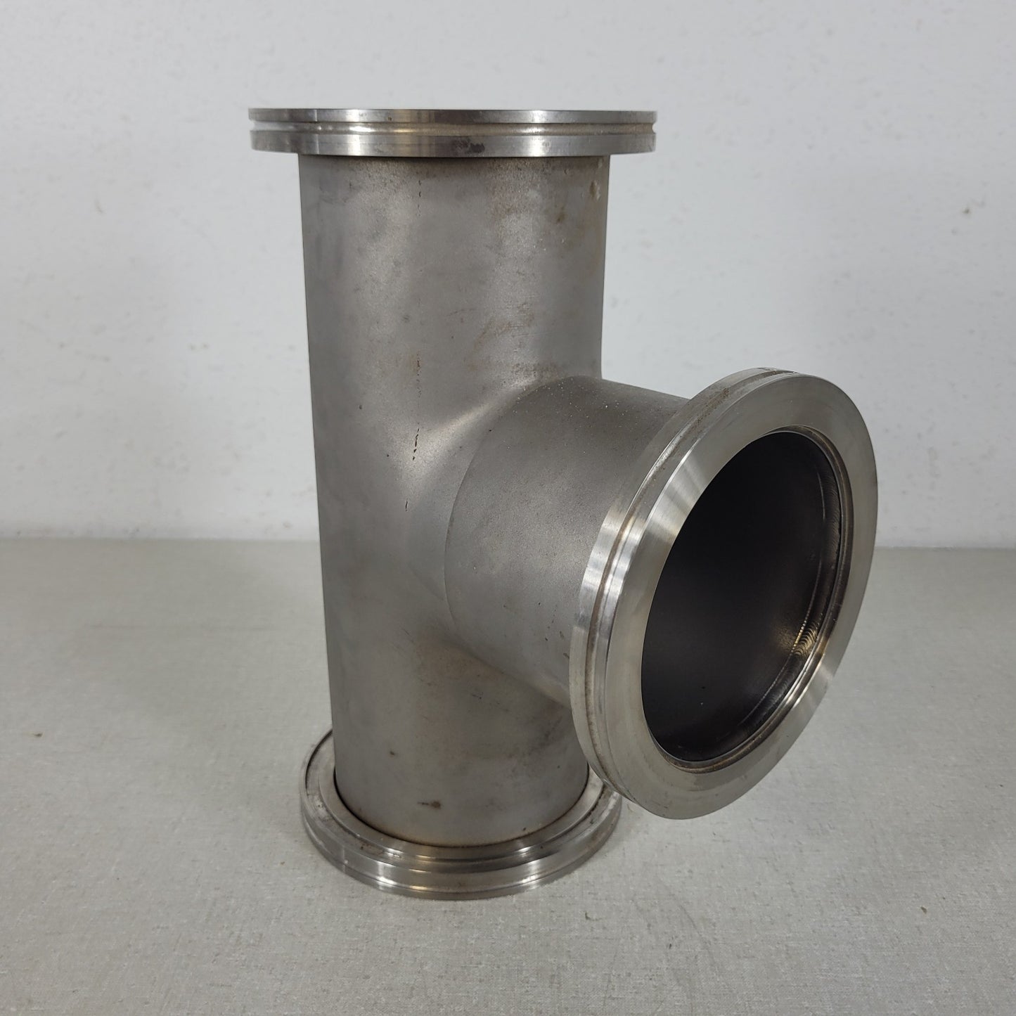 Edwards ISO-K 100 DN100 NW100 3-Way Tee Stainless Steel High Vacuum Fitting