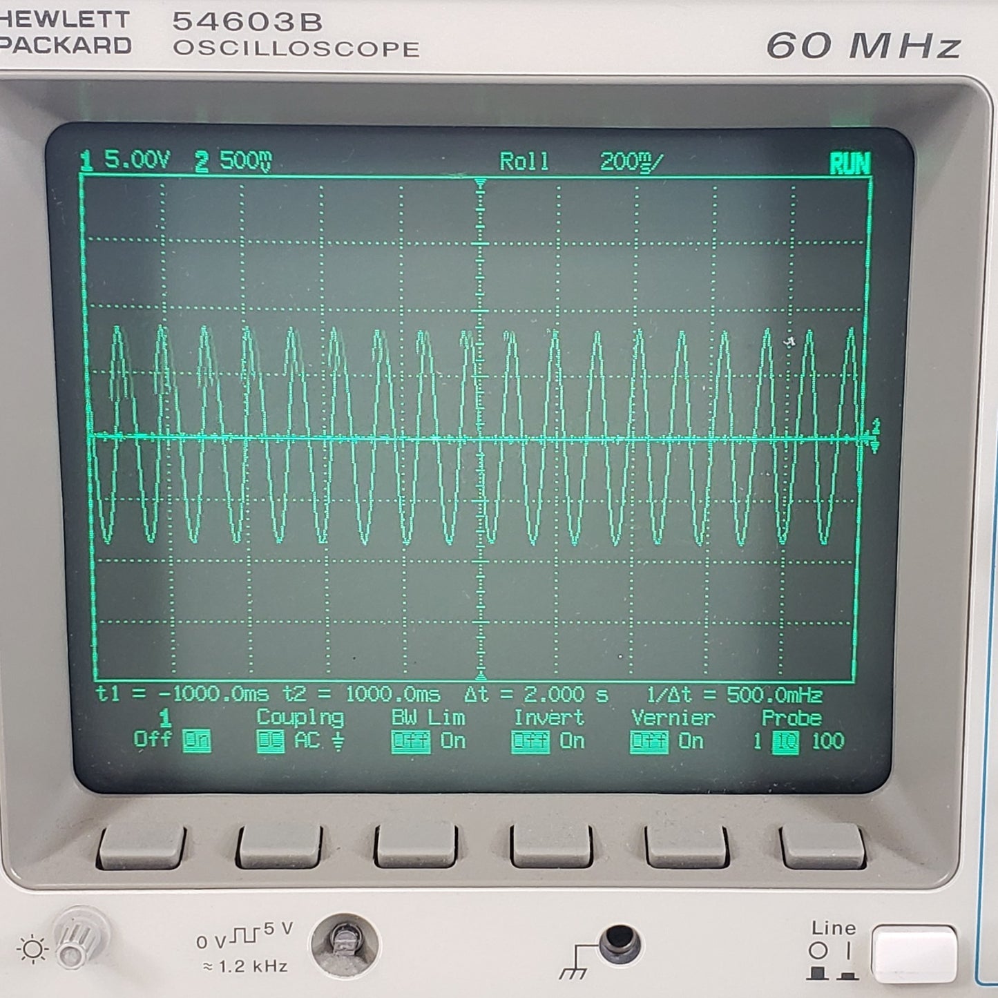 TESTED HP 54603B 60MHz 2-Channel Digital Oscilloscope CRT Scope w/ Handle