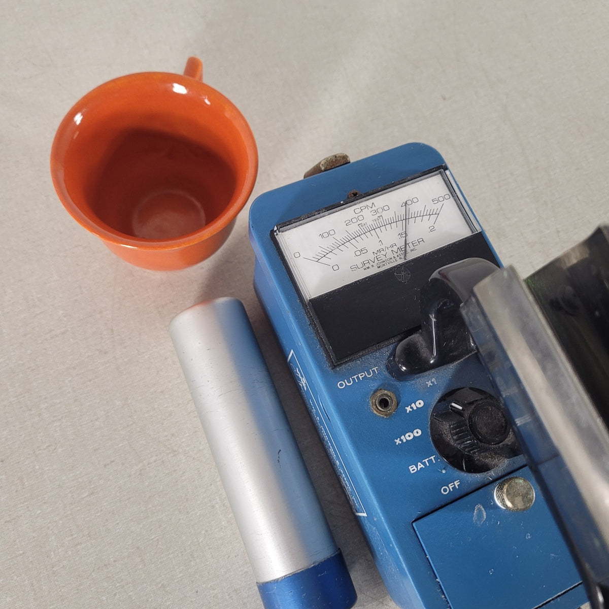 Wm B Johnson GSM-10S Geiger Counter Radiation Survey Meter End Window Probe