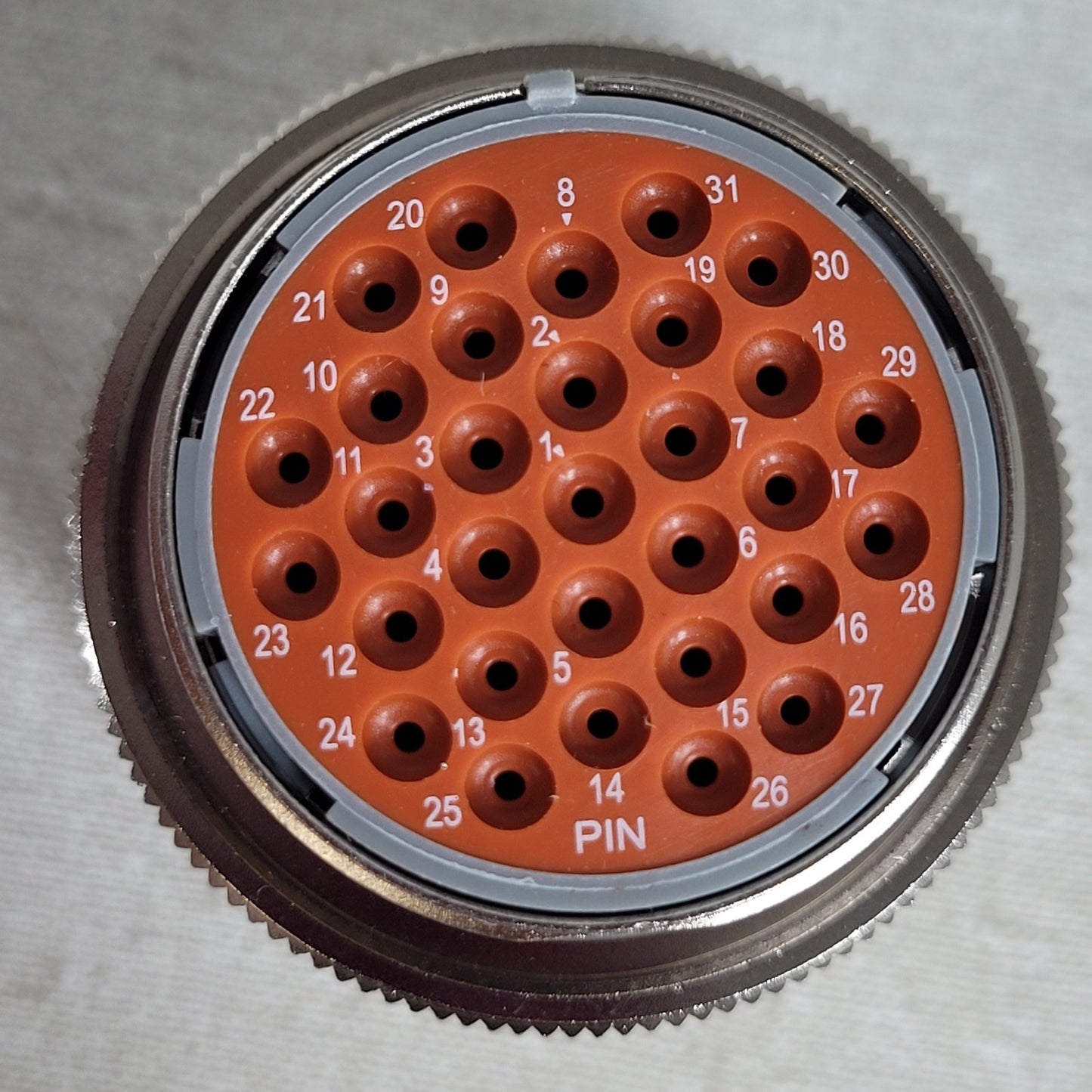 Amphenol AHDM06-24-31PT-059 31 Pin Circular Plug Conn w Backshell IP67 IP69K