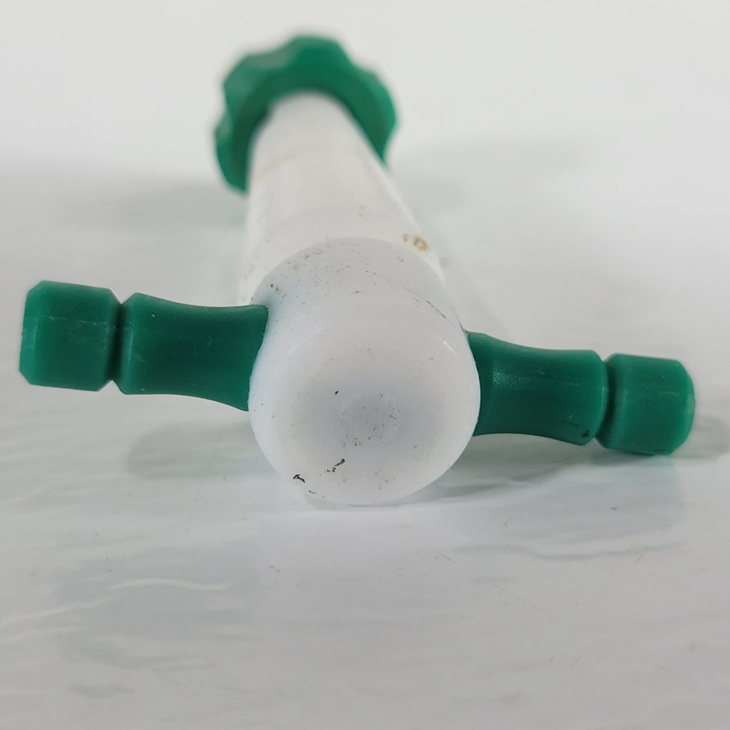 Two PTFE 12.3/24mm 2mm Bore Tapered Stopcocks for Glassware in Labs, Green