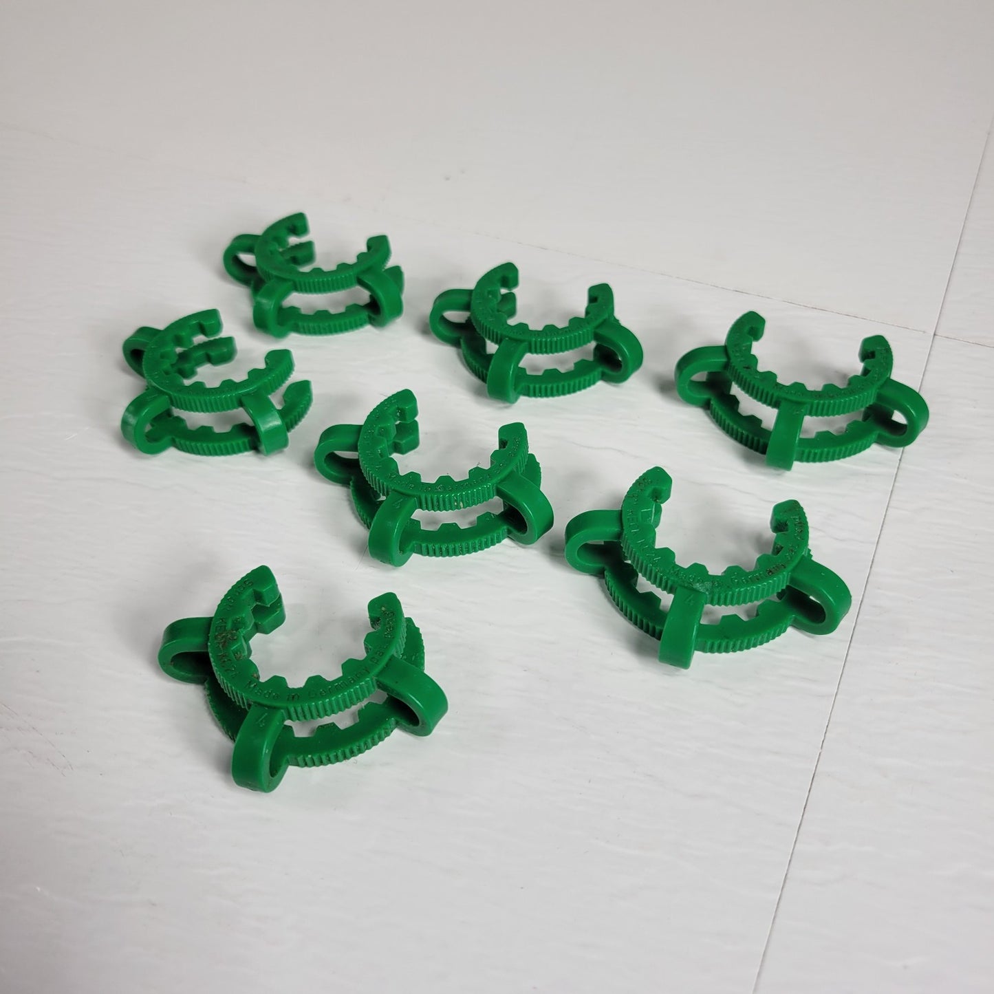 Pack 7 Schott DURAN KECK KC24 Green Clips 24/29 Conical Joints