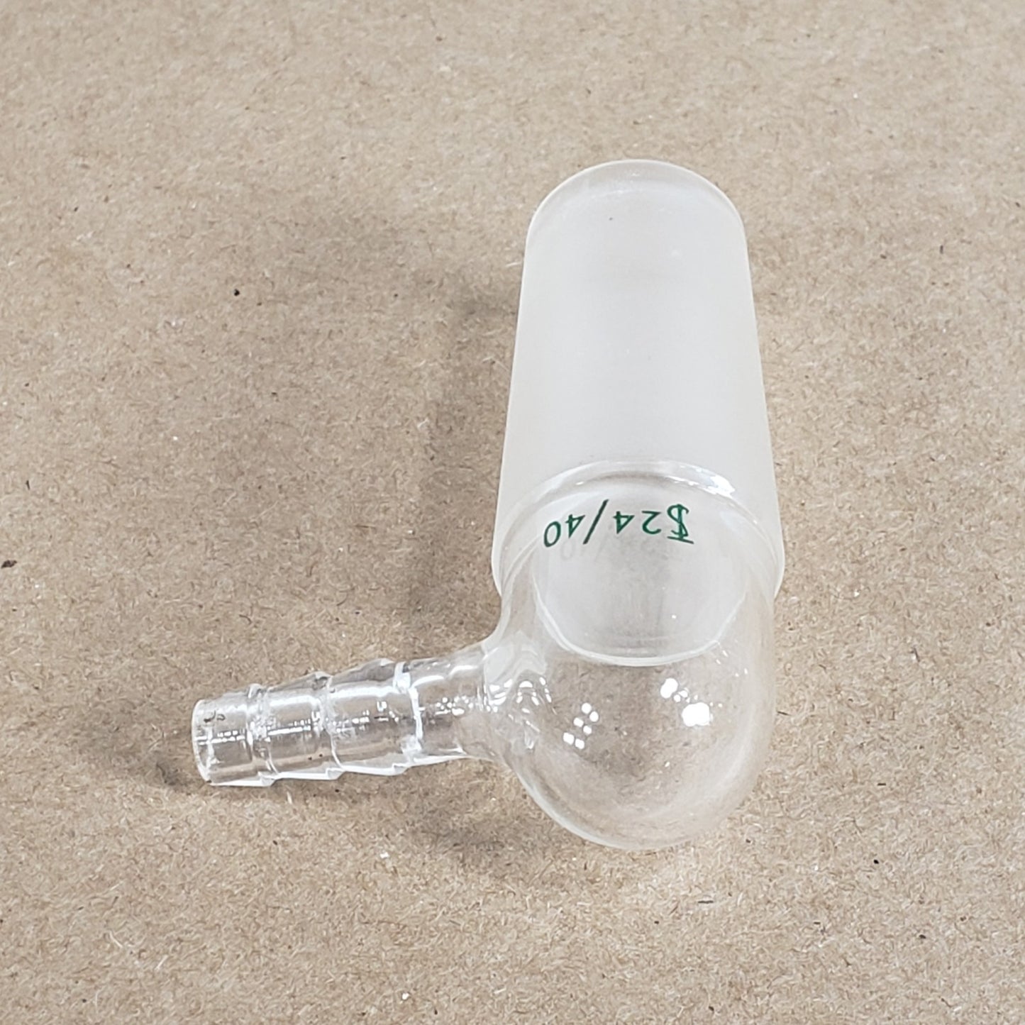 Lot of 3 Chemglass CG-1014-01 Glass Inlet Adapter for 24/40 Inner Joint 90°