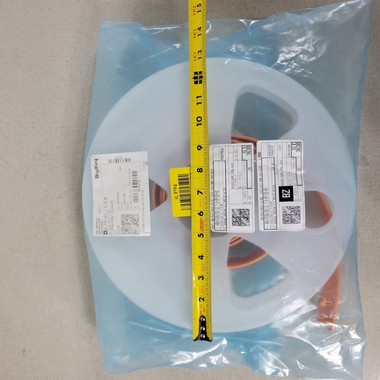 Partial Reel 7ft TE Raychem EVSW-26/12.7-3-SP Orange Heat Shrink Tubing 2:1