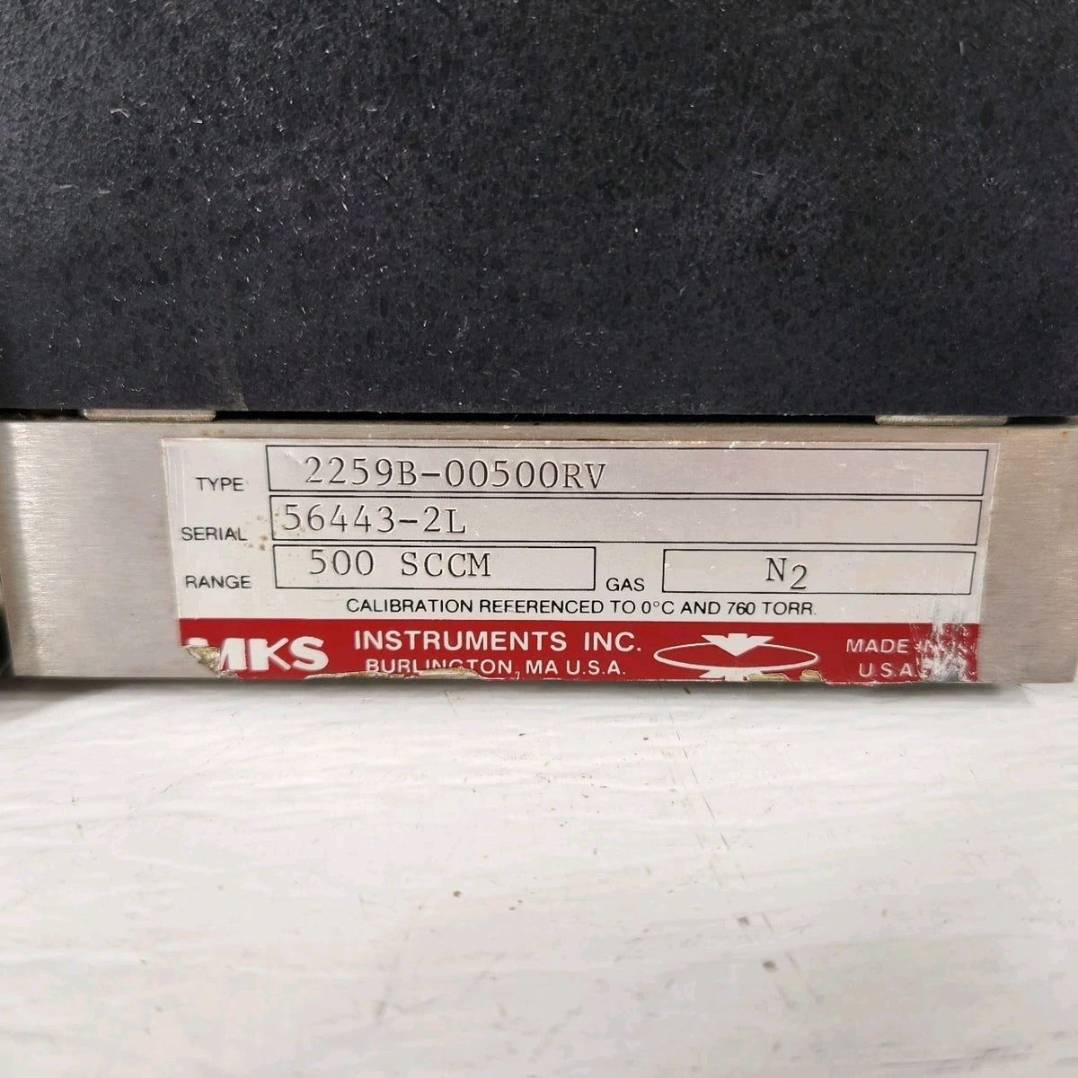 MKS 2259B-00500RV 500 SCCM N2 Mass Flow Controller MFC Mini-Myte Valve