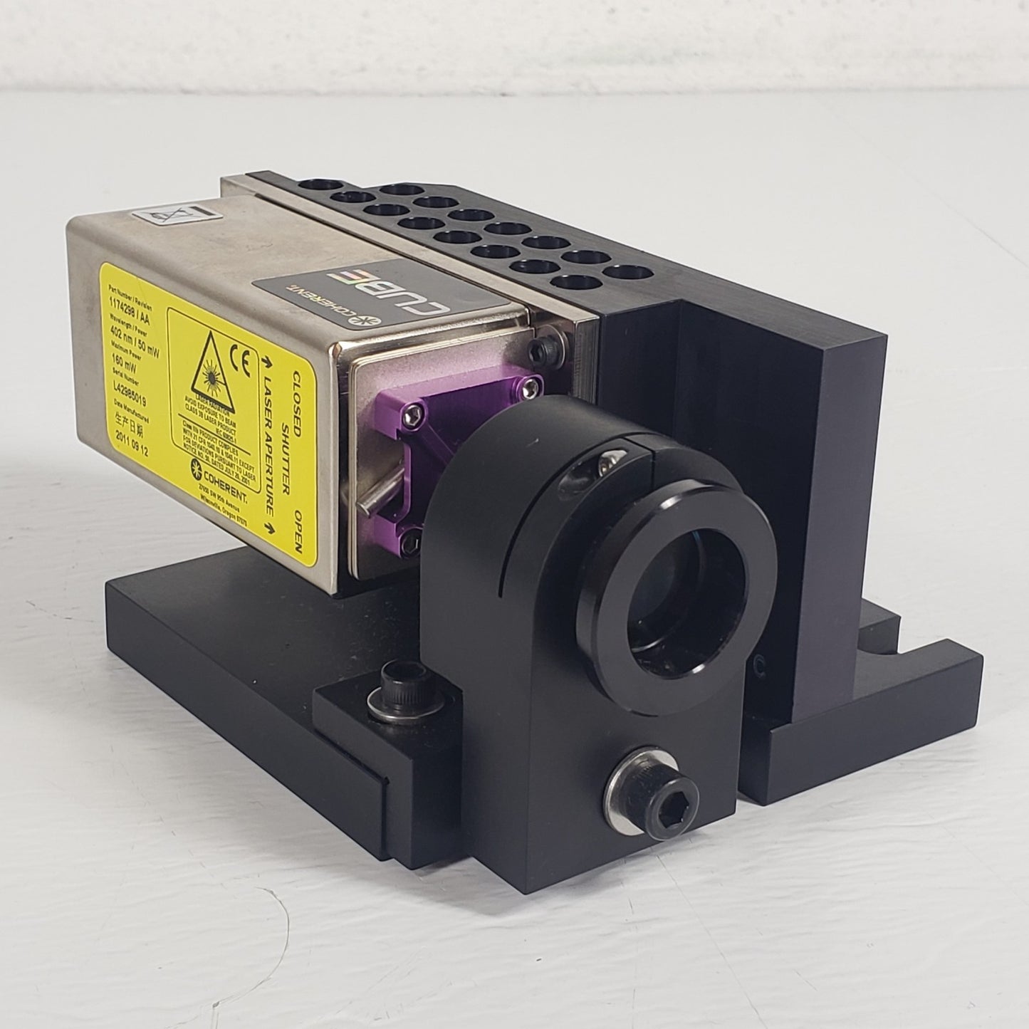 TESTED Coherent CUBE 1174298 405nm 50mW Violet Diode Laser 80mW Output
