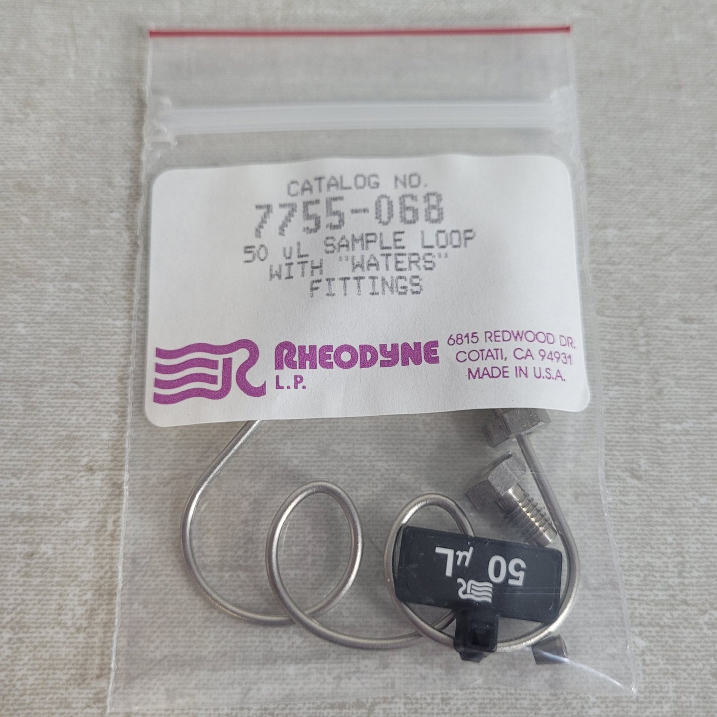Rheodyne 7755-075 Waters HPLC Stainless Steel Sample Loop Kit 7725 7725i