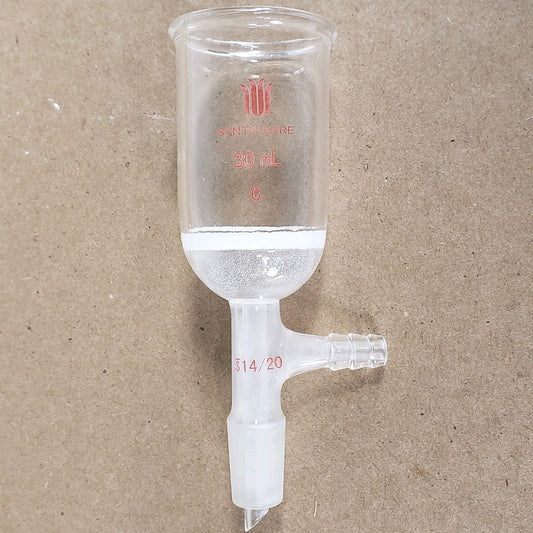 Synthware F363014C Glass Buchner funnel 30mL Coarse Frit Disc 14/20 S/N Joint